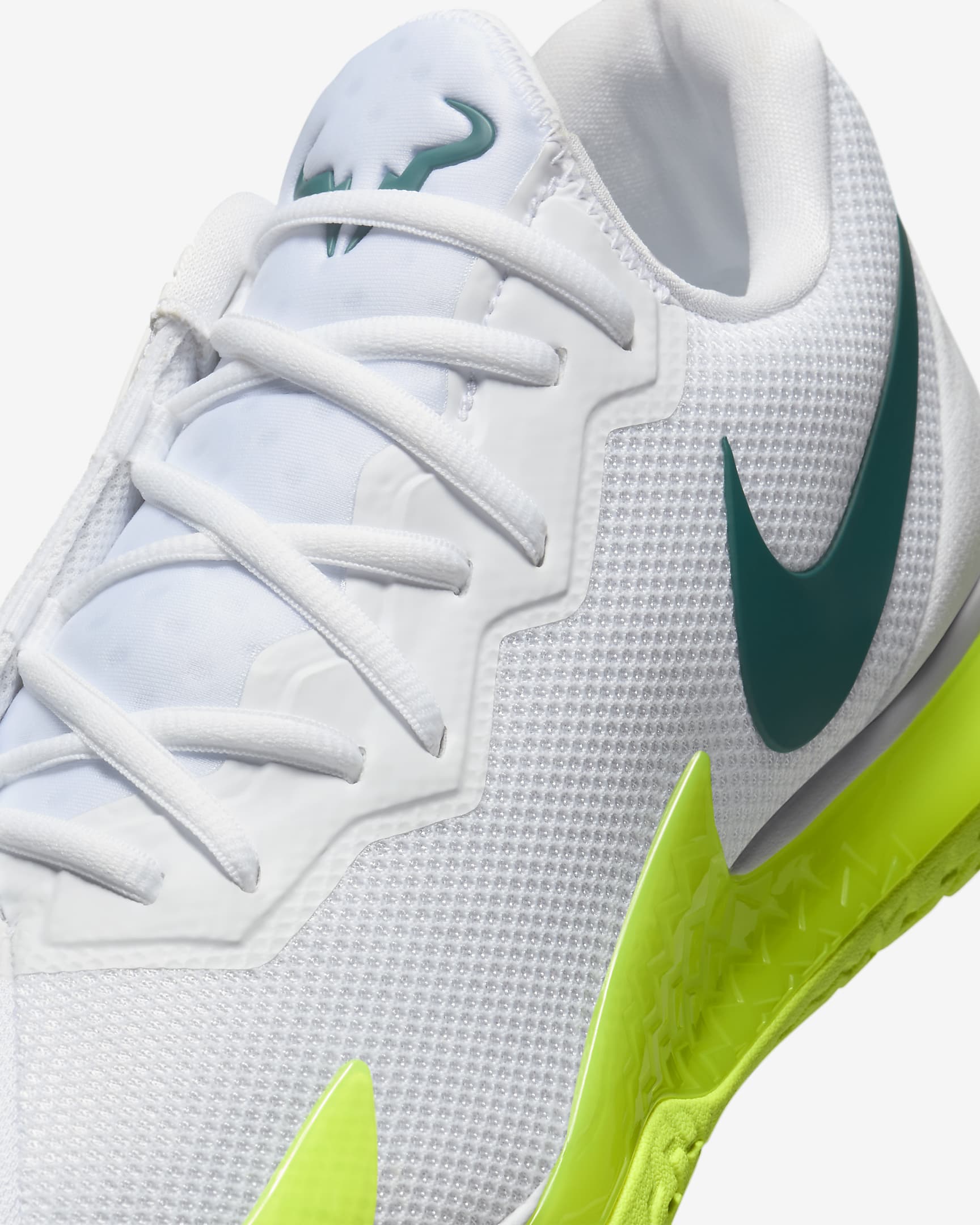 Chaussures de tennis pour surface dure NikeCourt Zoom Vapor Cage 4 Rafa pour Homme - Blanc/Volt/Geode Teal