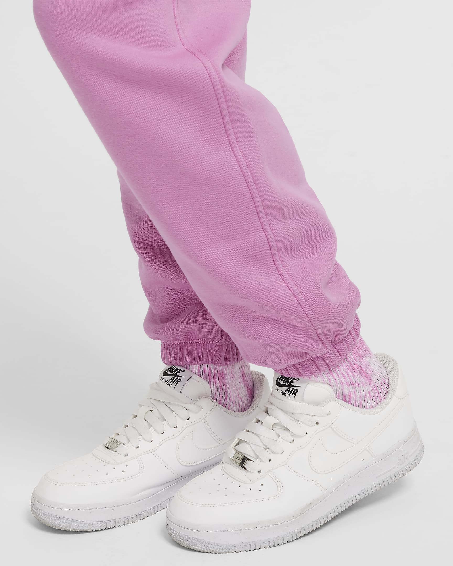 Nike Sportswear Club Fleece Big Kids' Loose Pants - Magic Flamingo/Magic Flamingo/White