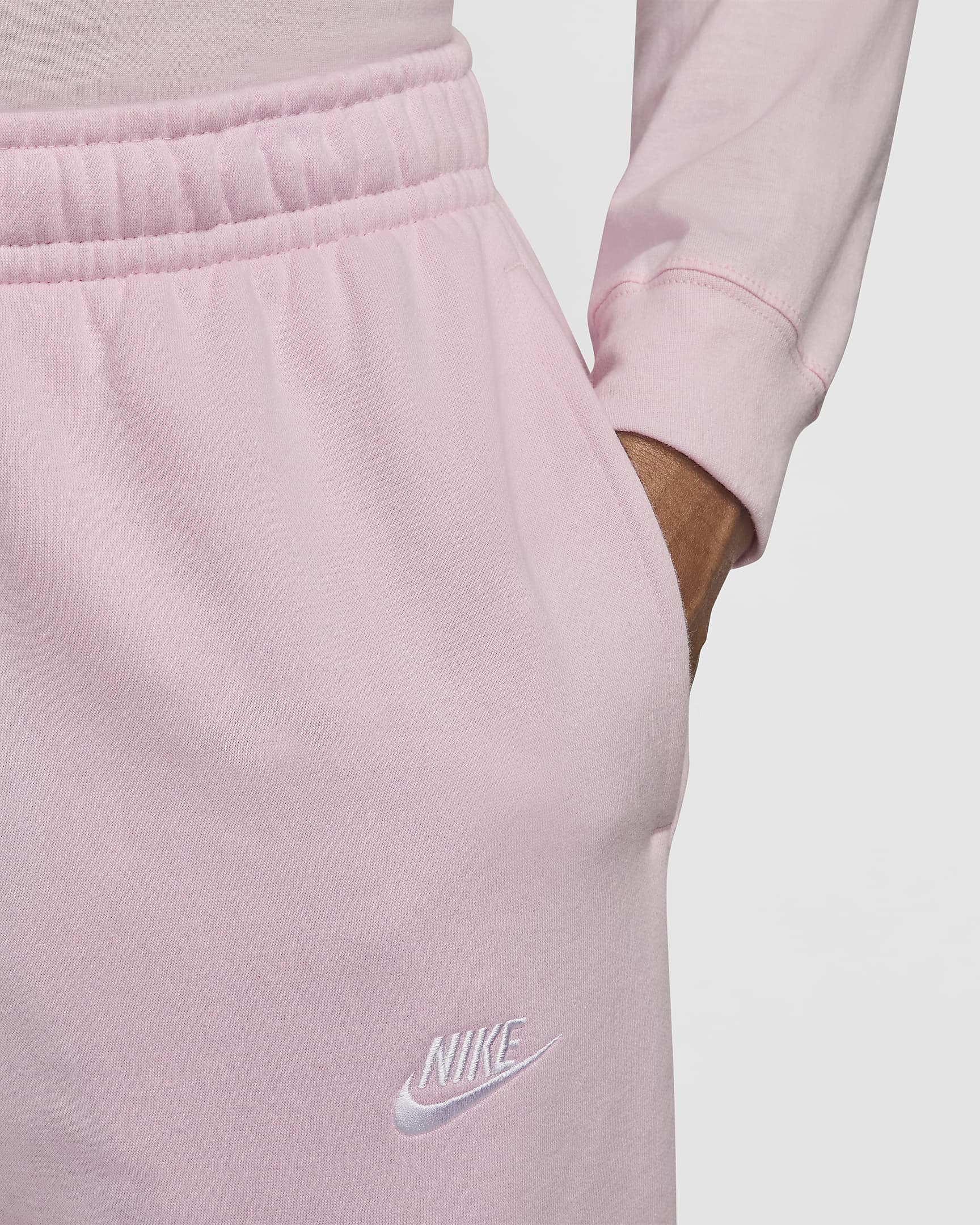 Nike Sportswear Club Fleece Pantalón - Hombre - Pink Foam/Pink Foam/Blanco