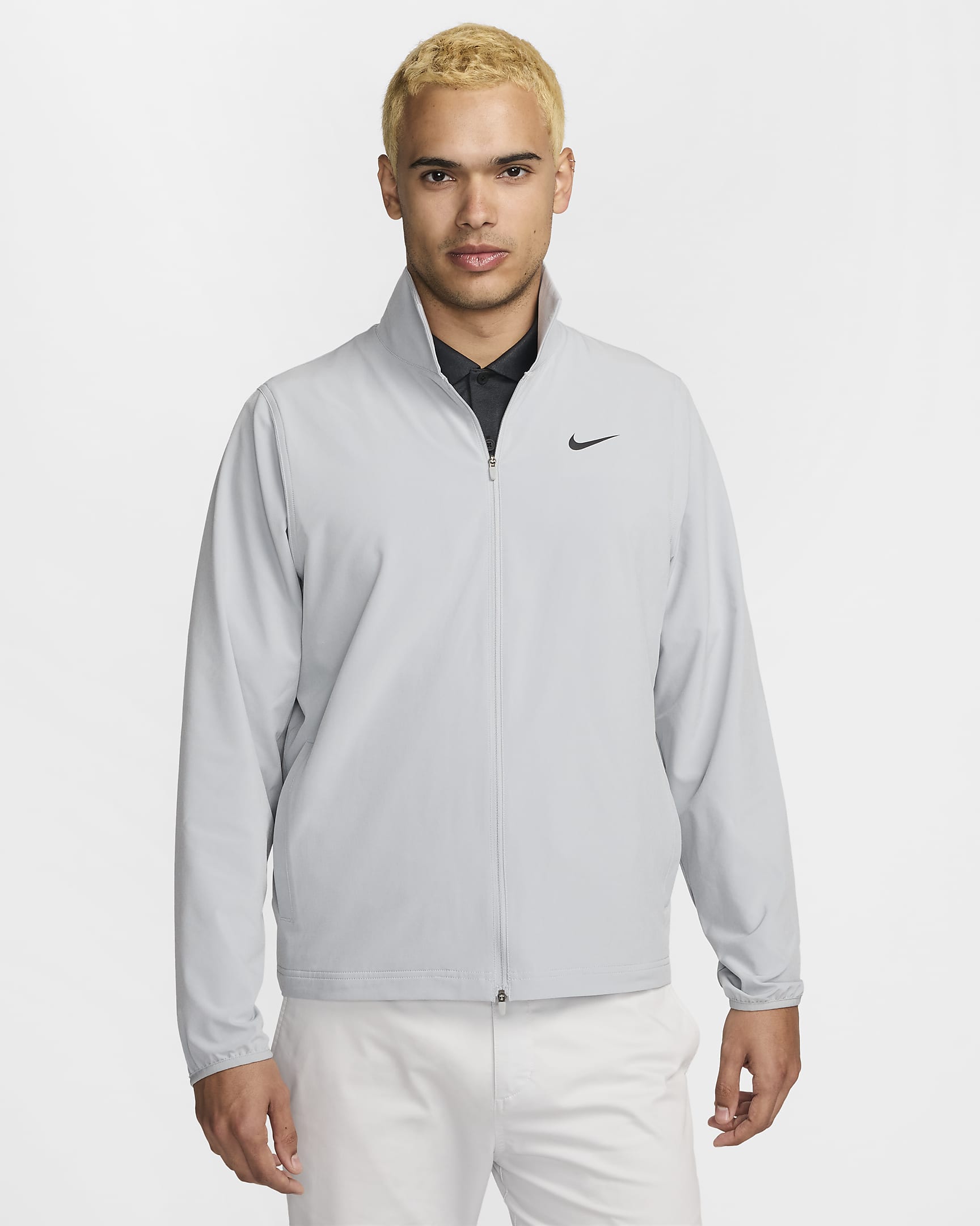 Nike Tour Men's Repel Full-Zip Golf Jacket - Light Smoke Grey/Black