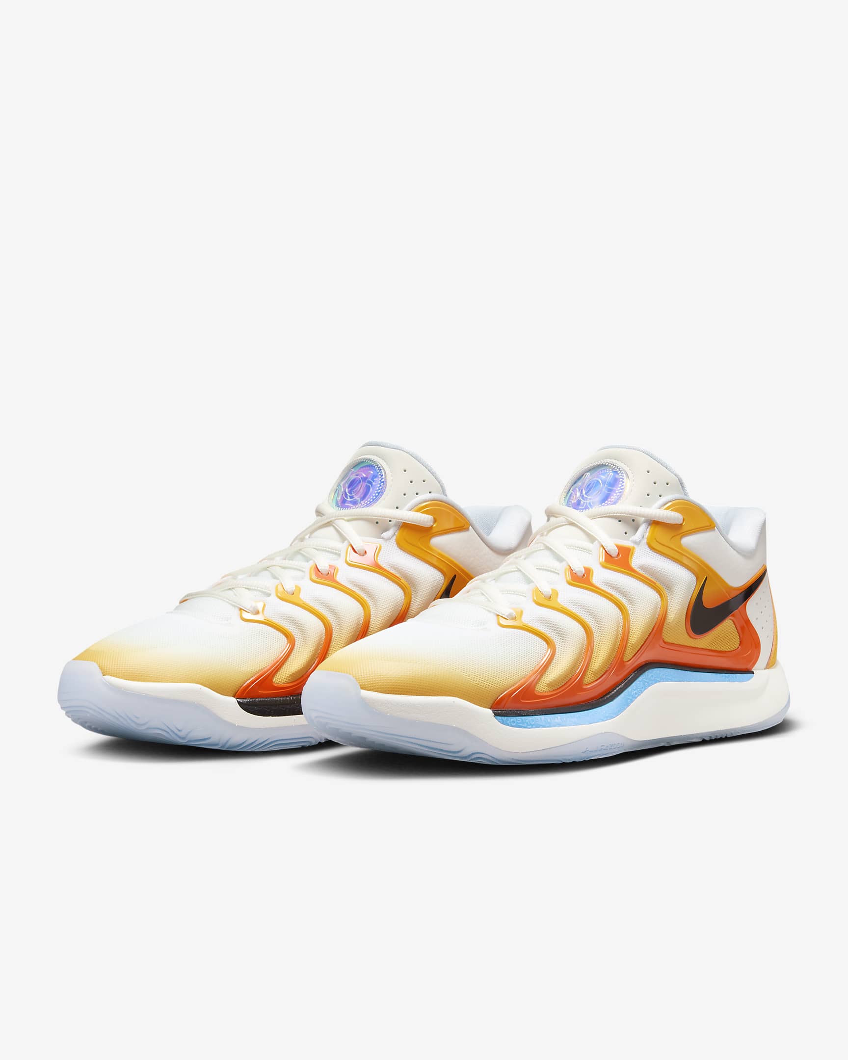 KD17 "Sunrise" Basketball Shoes - University Gold/Safety Orange/University Blue/Black