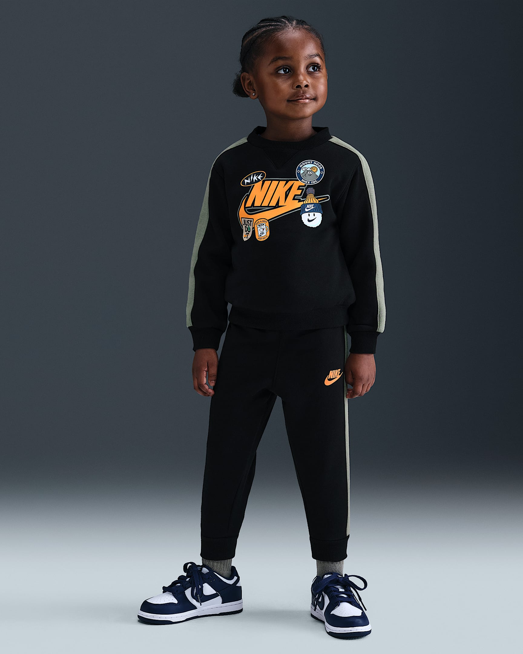 Nike Toddler 2-Piece Fleece Pants Set - Black