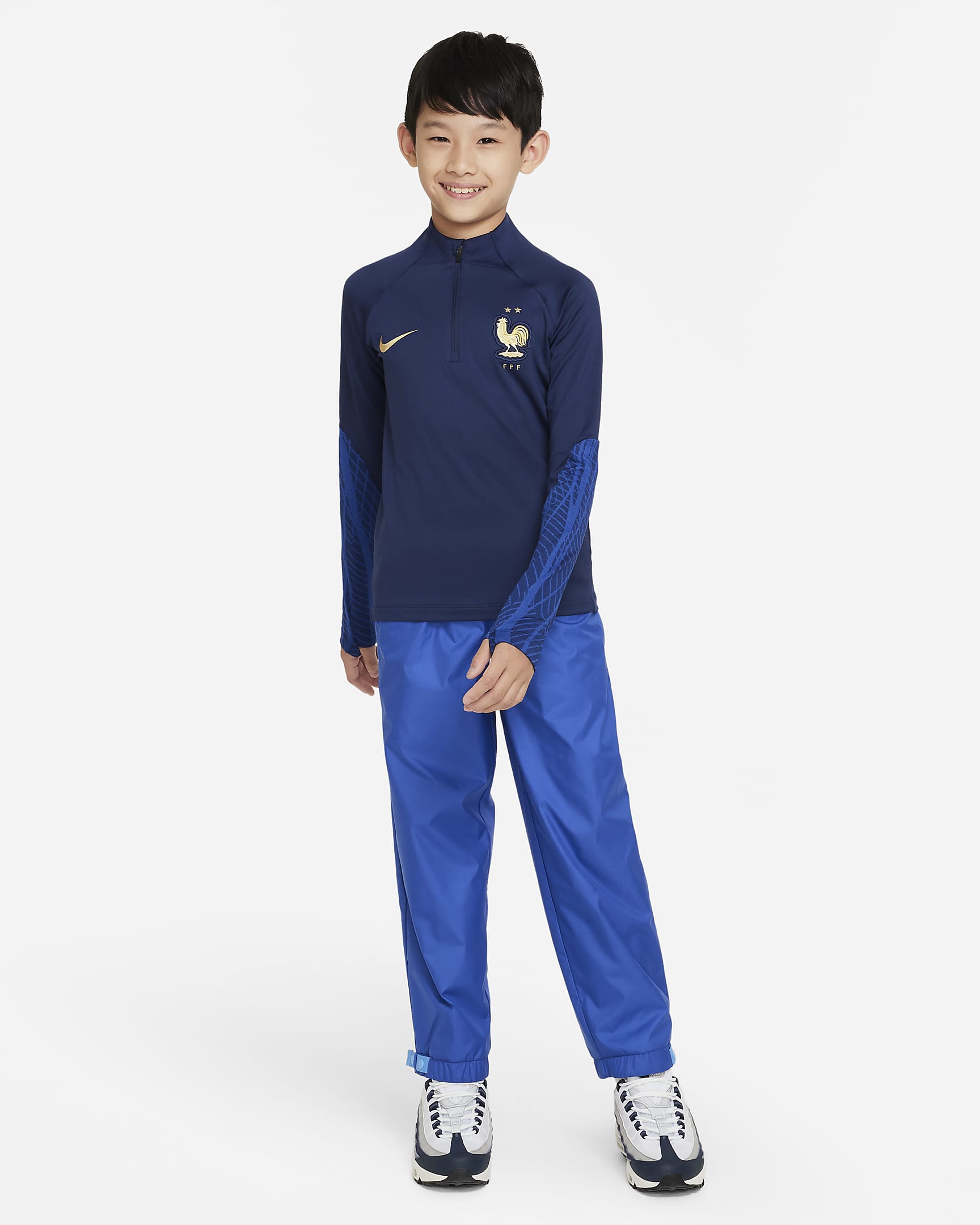 FFF Strike Older Kids' Nike Dri-FIT Knit Football Drill Top. Nike HR