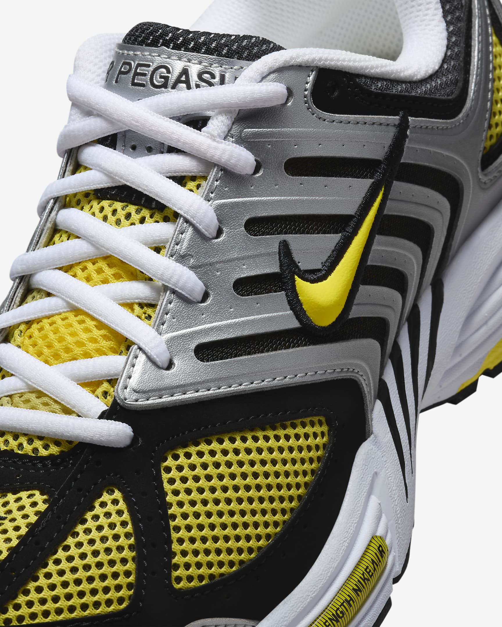 Buty damskie Nike Air Pegasus 2005 - Biel/Metallic Silver/Czerń/Opti Yellow