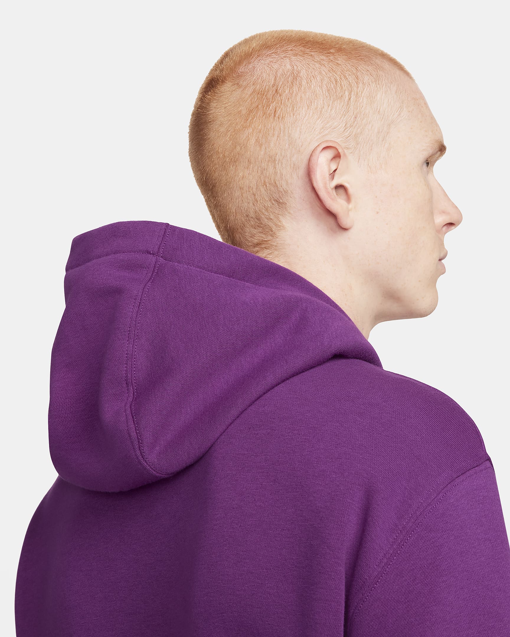 Nike Sportswear Club Fleece Kapüşonlu Sweatshirt - Viotech/Viotech/Beyaz