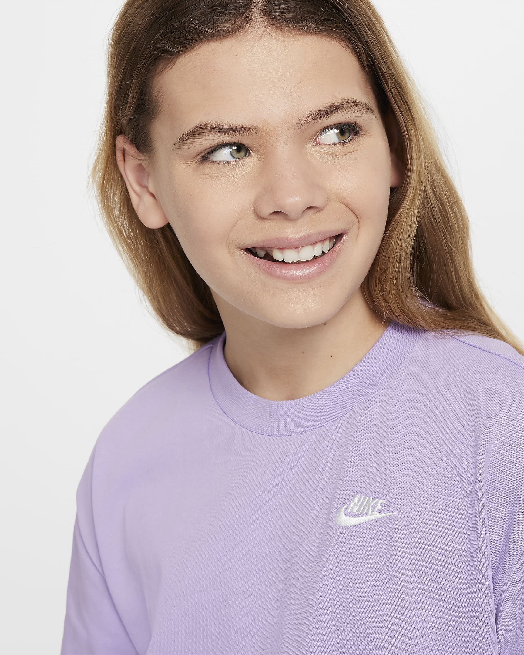 Robe tee-shirt Nike Sportswear pour ado (fille) - Hydrangeas/Blanc