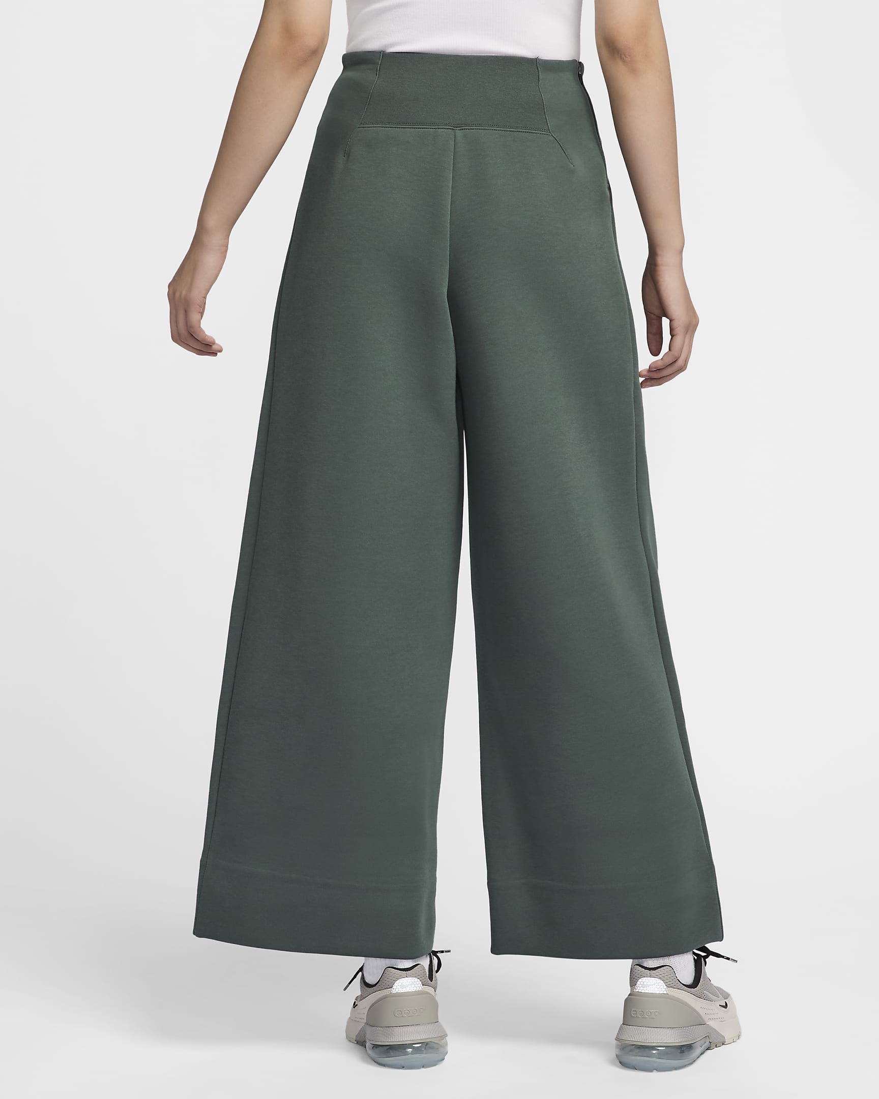 Nike Sportswear Tech Fleece Women's High-Waisted Pleated Trousers - Vintage Green/Black