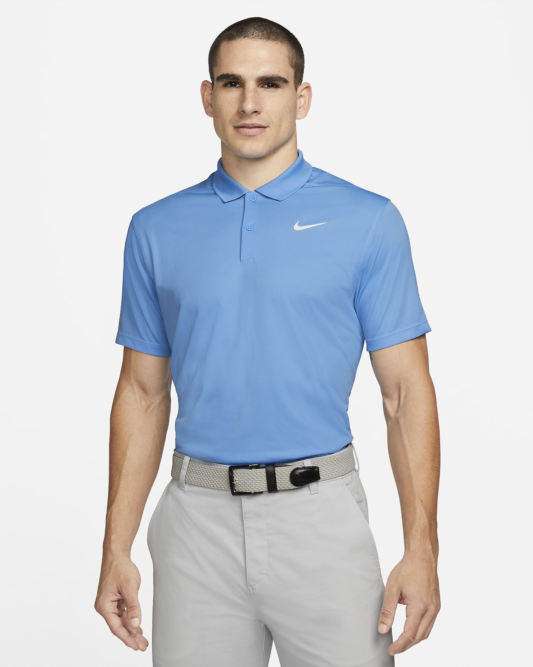 Nike Dri-FIT Victory-golfpolo til mænd - University Blue/hvid