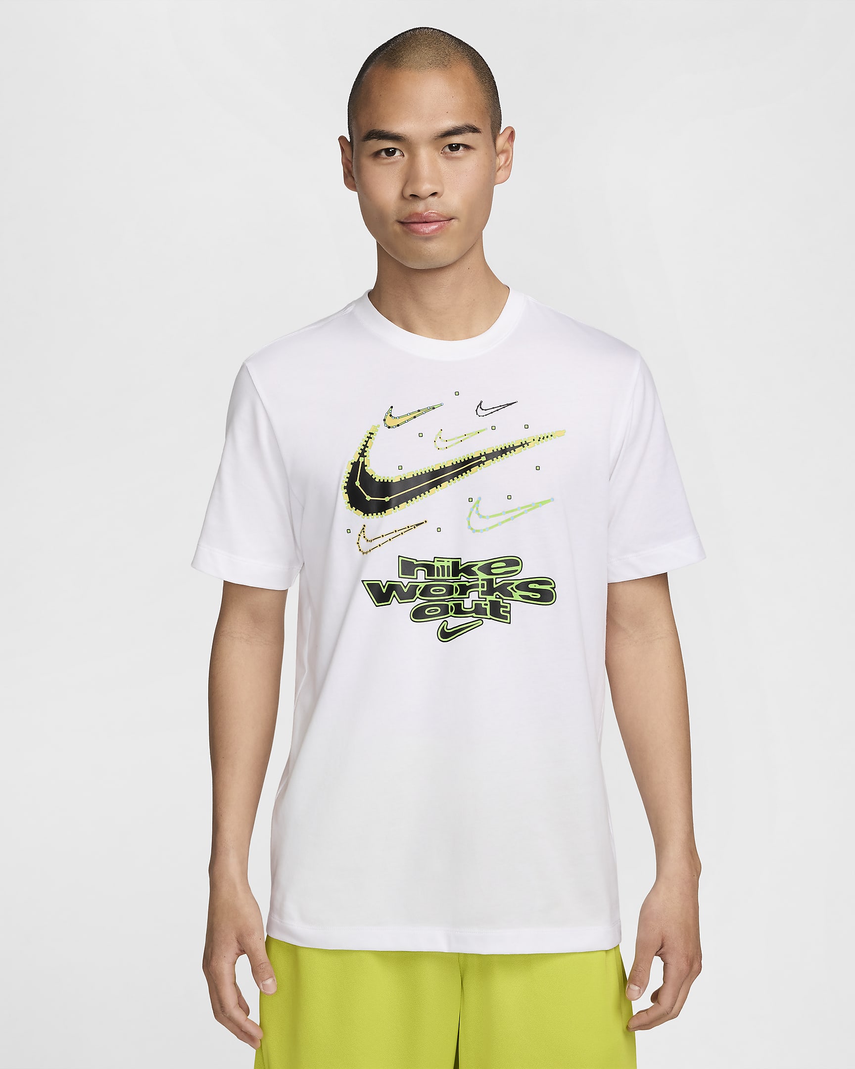 Nike Men's Dri-FIT Fitness T-Shirt - White