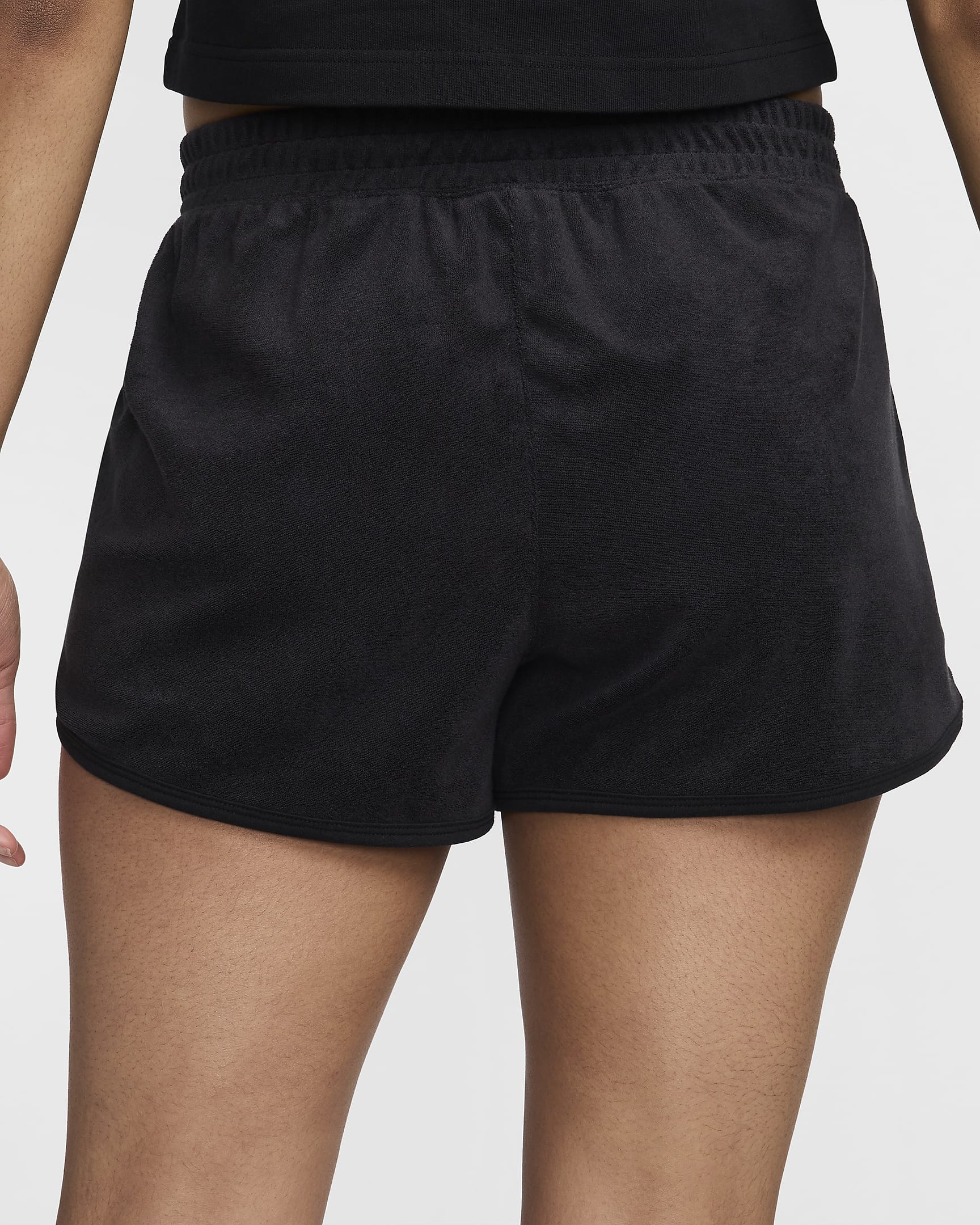 NikeCourt Heritage Women's Mid-Rise French Terry Tennis Shorts - Black/Black