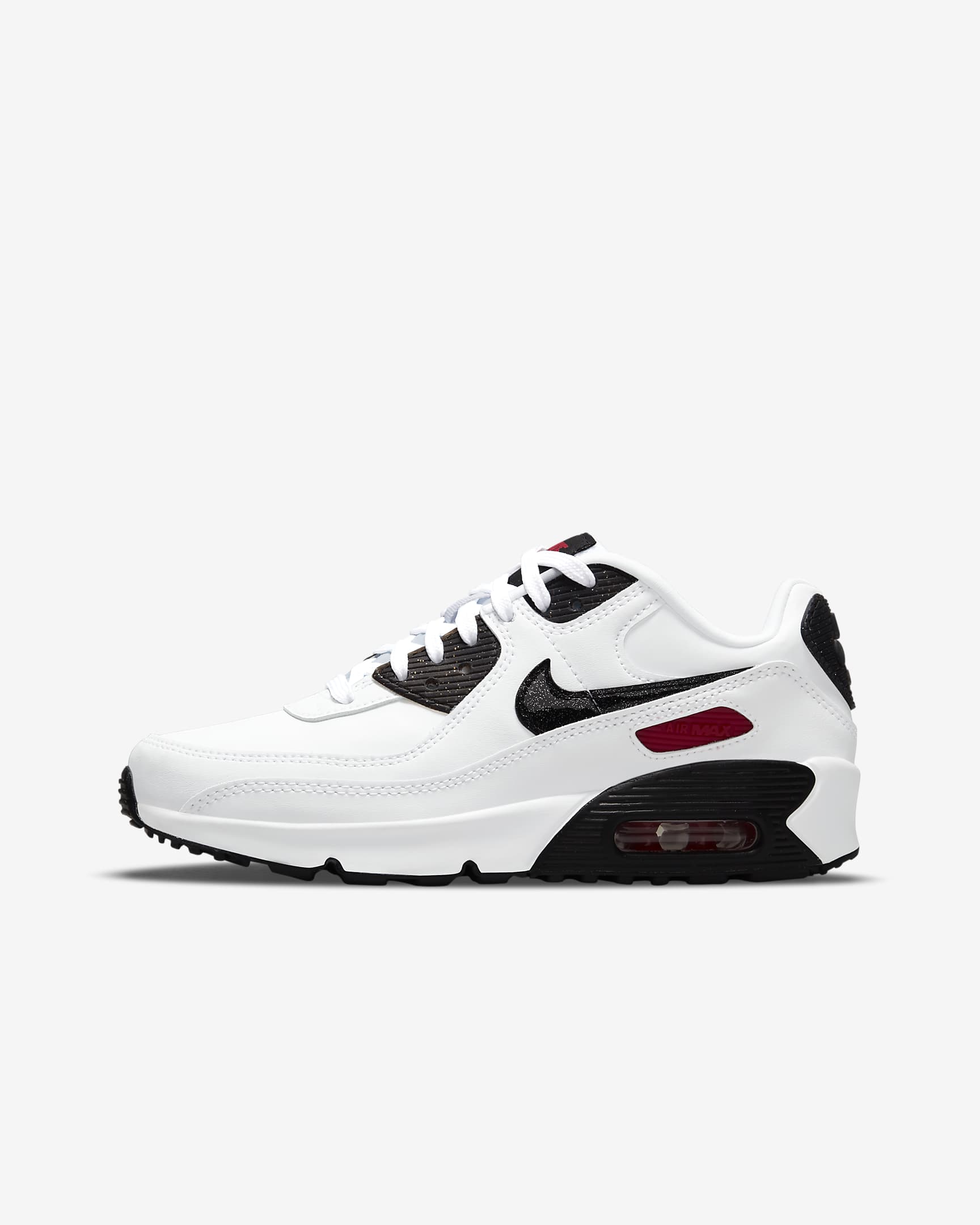 Calzado para niños talla grande Nike Air Max 90 LTR SE - Blanco/Baya intenso/Negro