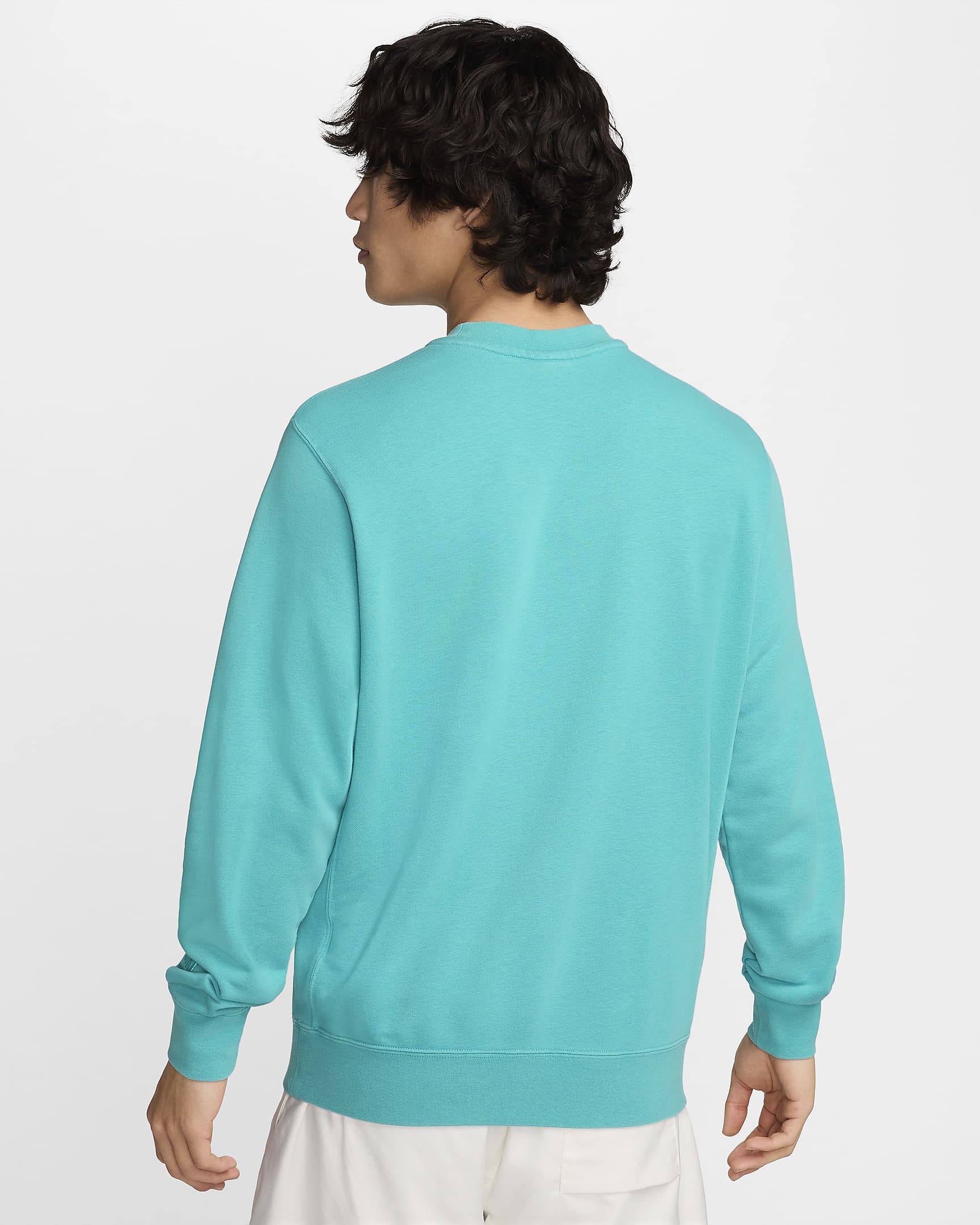 Nike Sportswear Men's Crew-Neck French Terry Sweatshirt - Teal Nebula/Teal Nebula