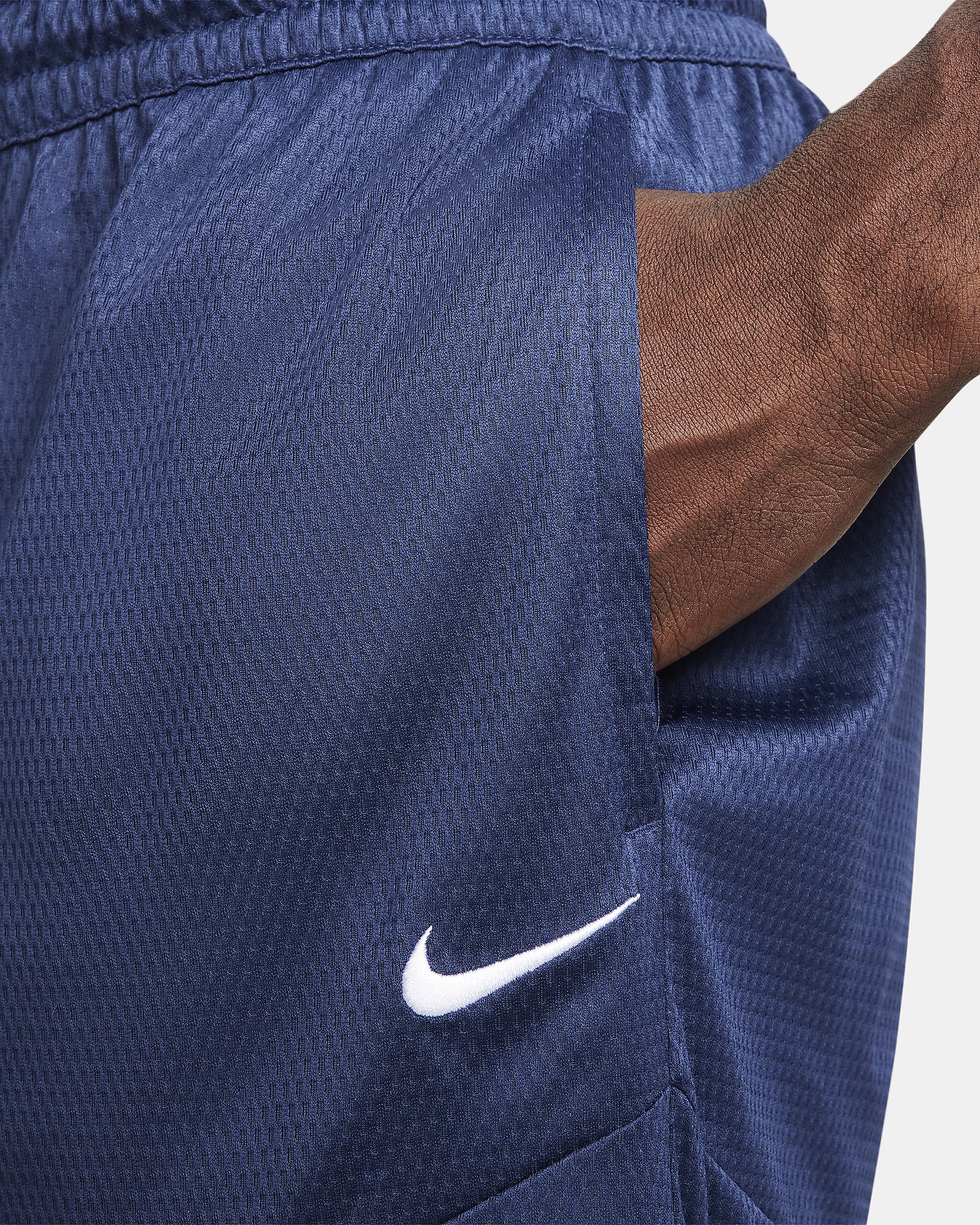 Calções de basquetebol Dri-FIT de 20 cm Nike Icon para homem - Midnight Navy/Midnight Navy/Midnight Navy/Branco