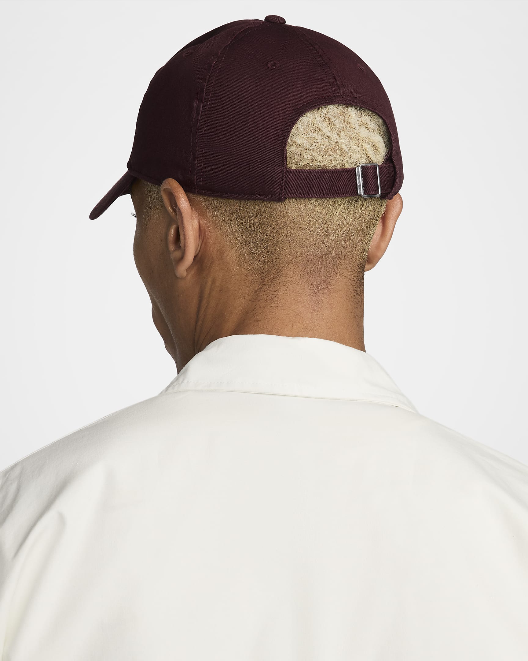 Nike Club Unstructured Futura Wash Cap - Burgundy Crush/White