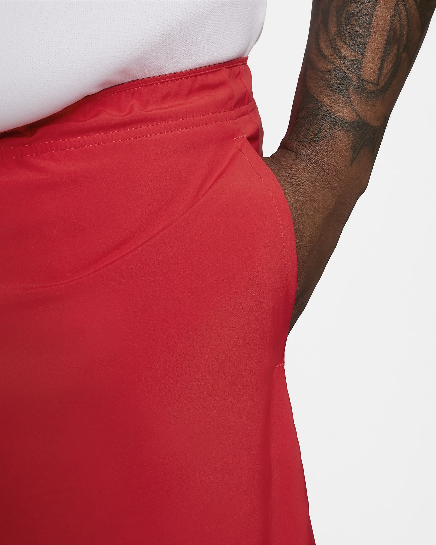 Nike Challenger Dri-FIT fôret løpeshorts til herre (18 cm) - University Red/University Red/Svart