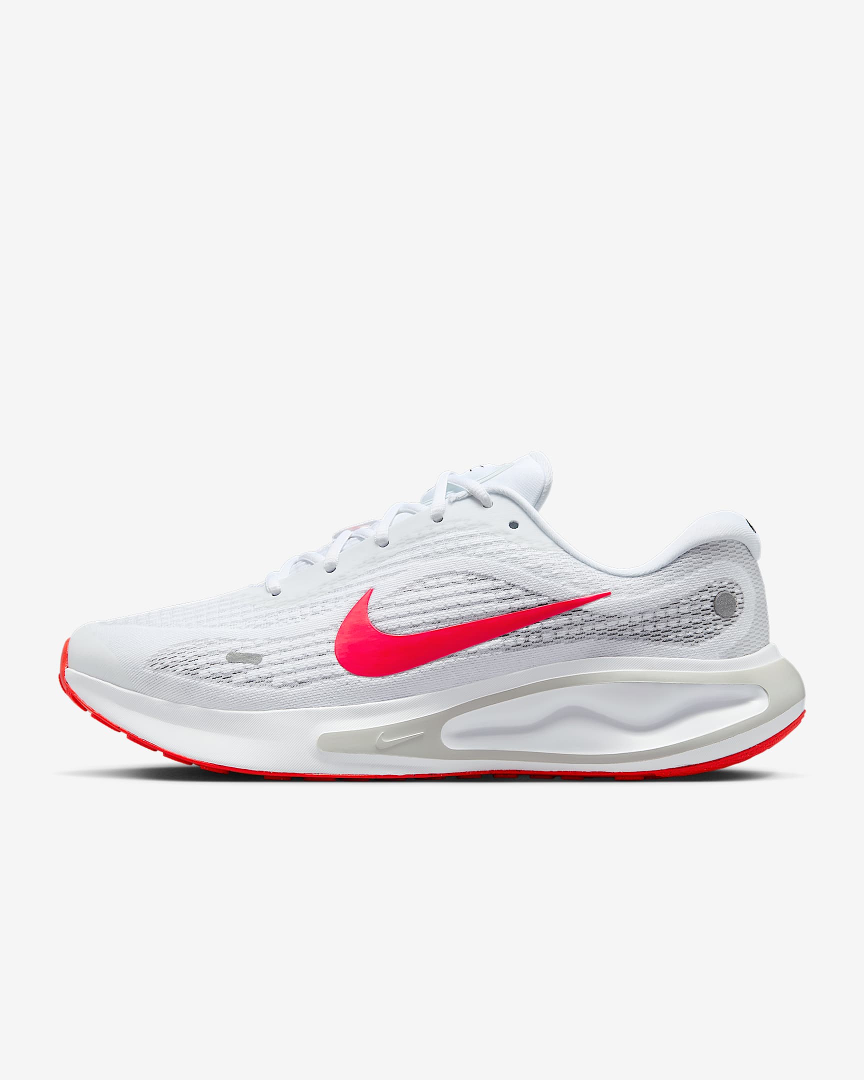 Chaussures de running sur route Nike Journey Run pour homme - Blanc/Wolf Grey/Pure Platinum/Bright Crimson