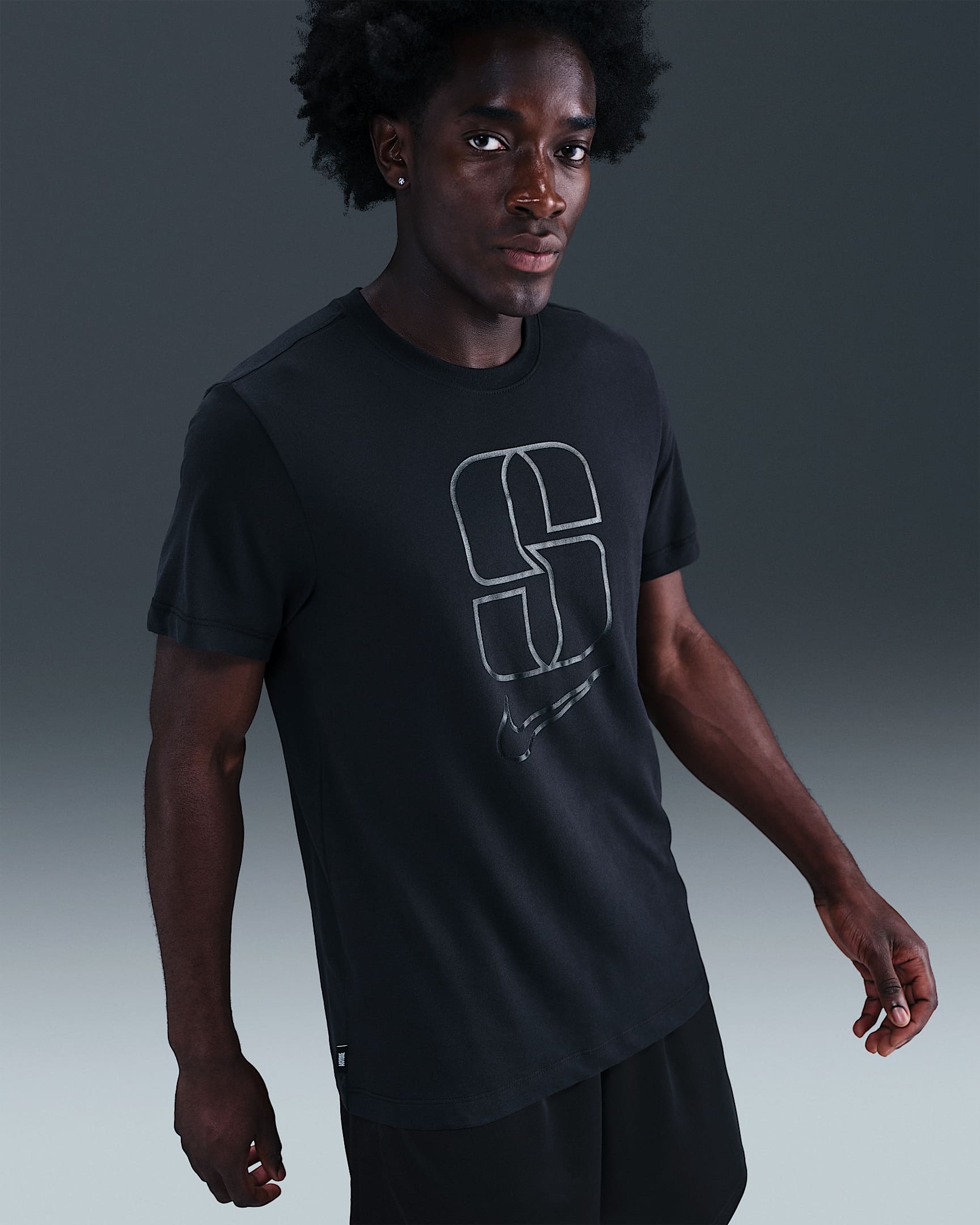 Sabrina Dri-FIT Basketball-T-Shirt für Herren - Schwarz