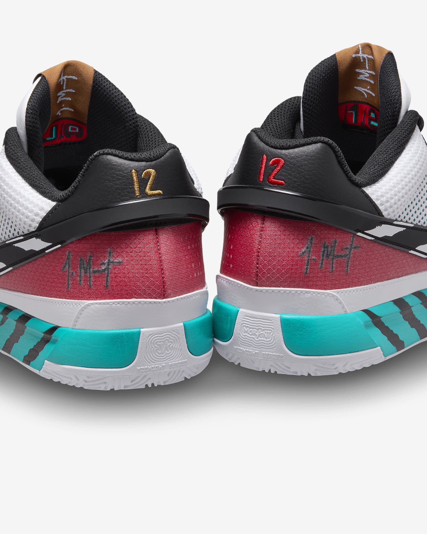 JA 1 'Scratch' EP Basketball Shoes - White/Turbo Green/University Red/Black