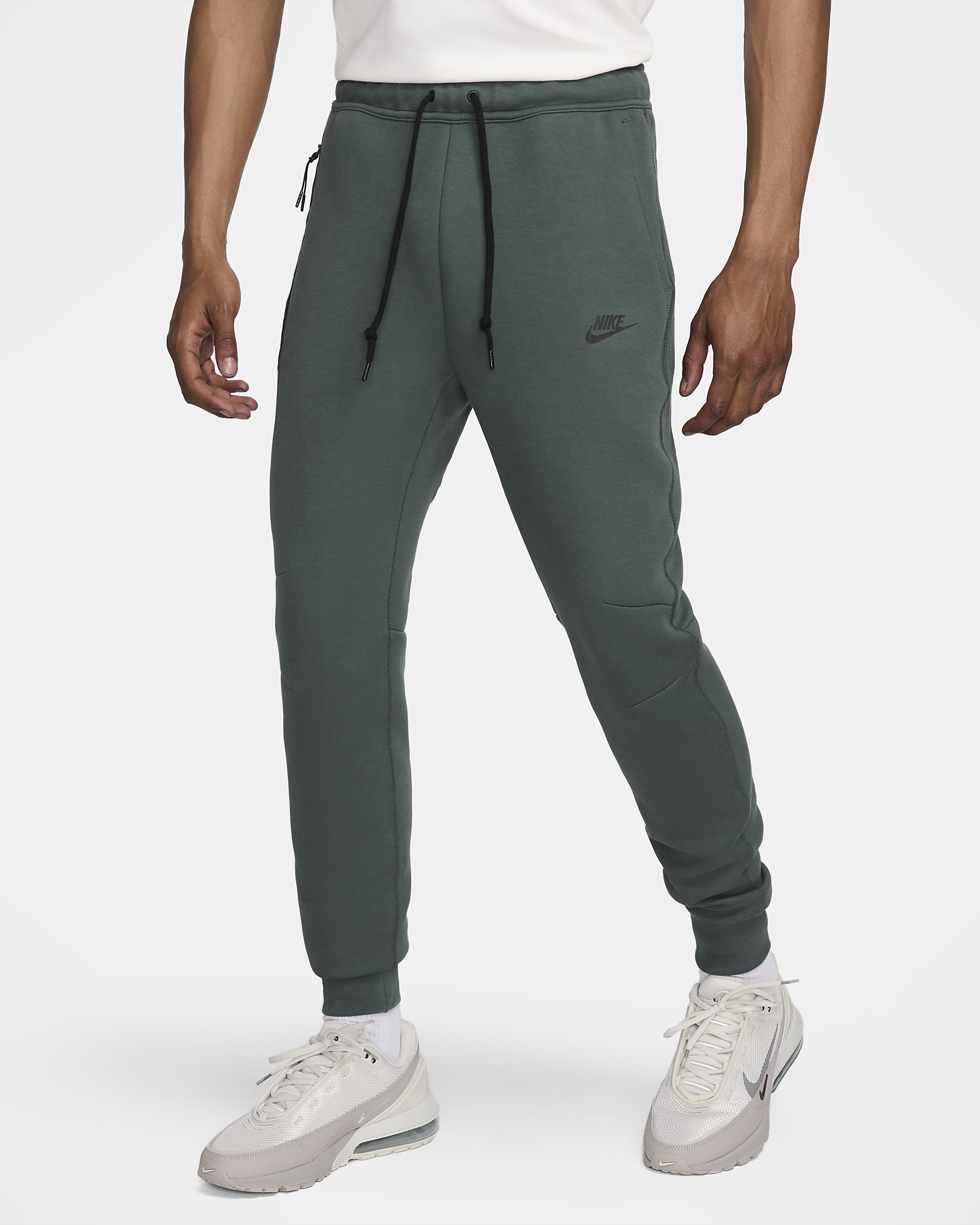 Joggers para hombre Nike Sportswear Tech Fleece - Verde vintage/Negro