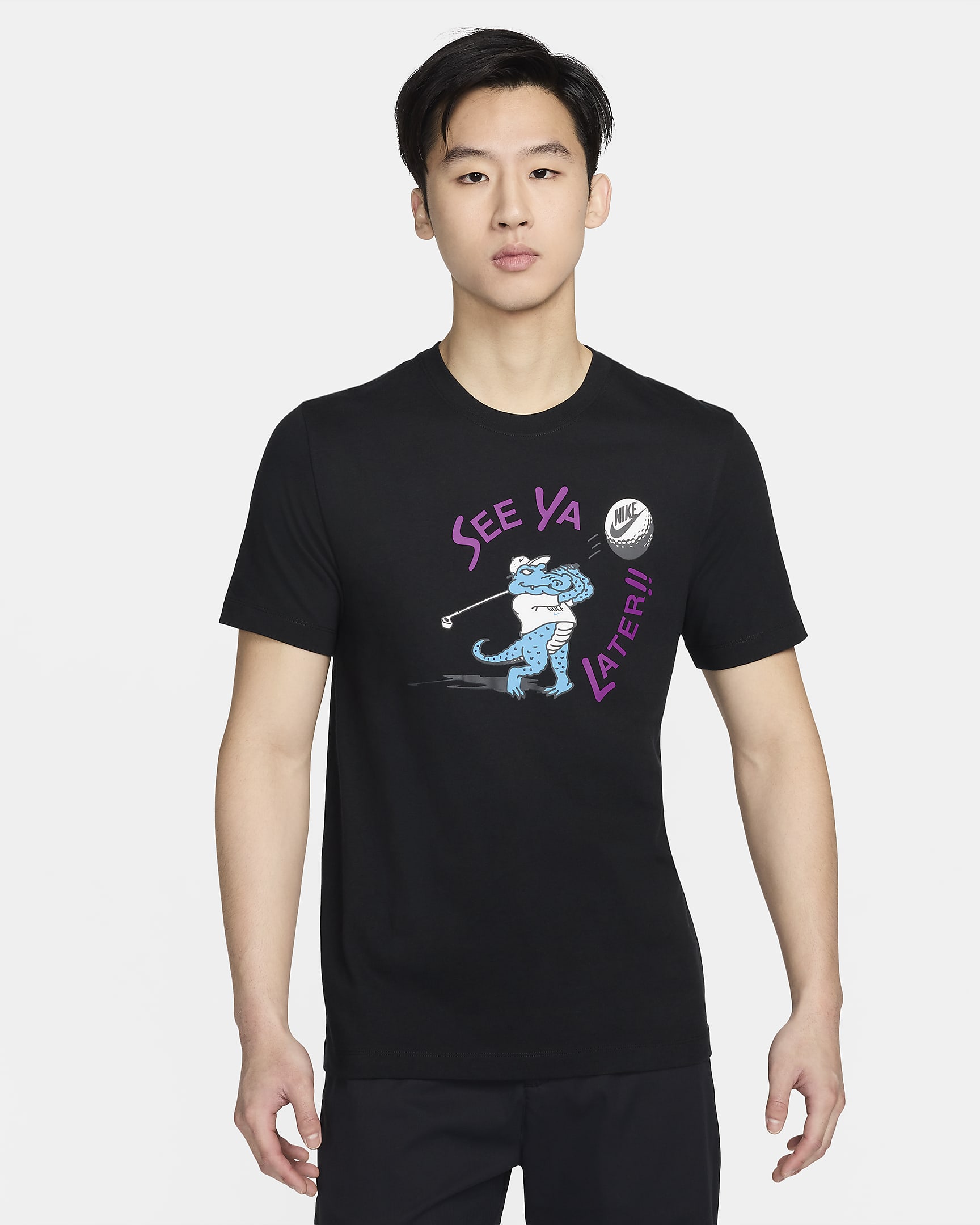 ナイキ メンズ ゴルフ Tシャツ - ブラック