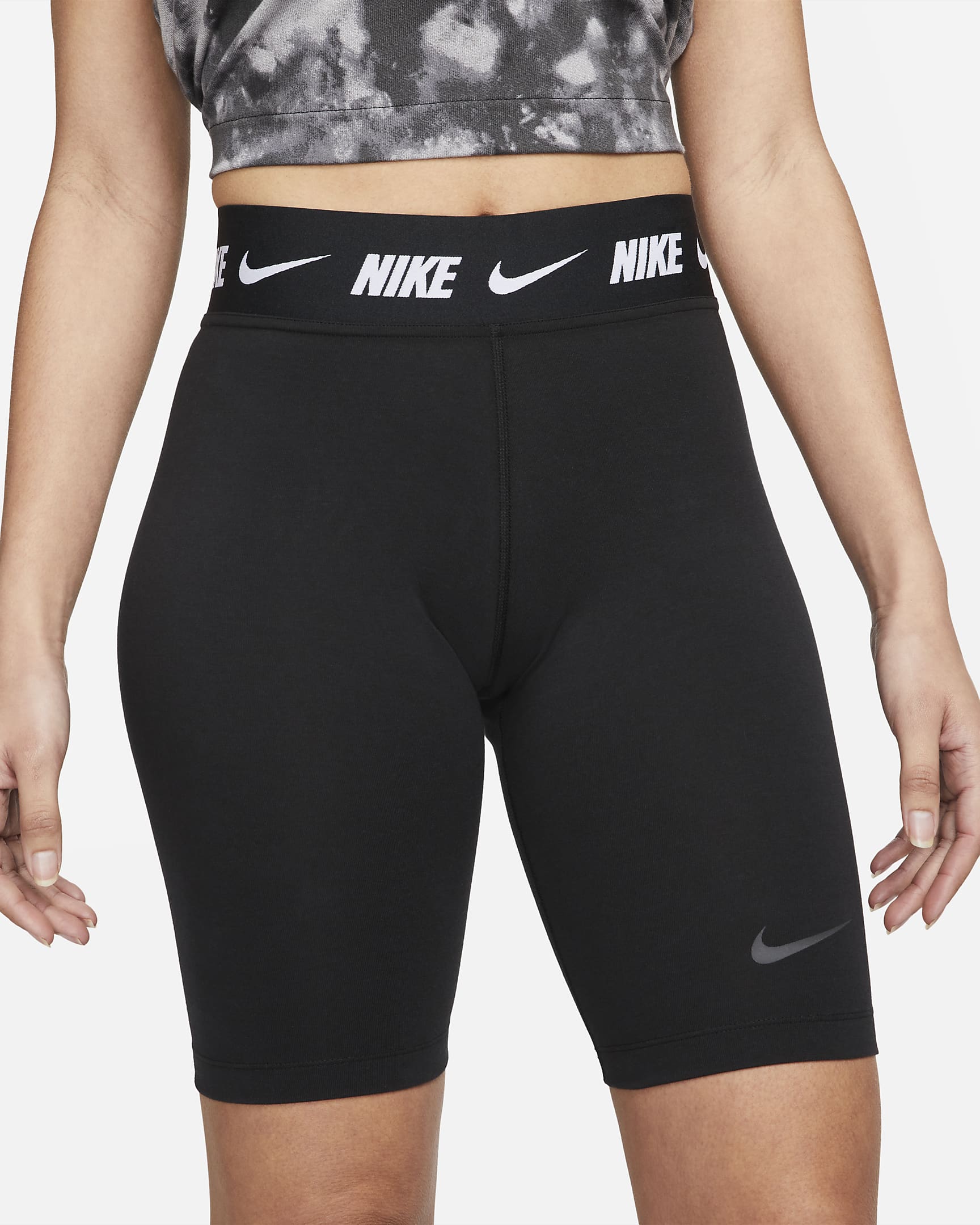 high waisted biker shorts nike