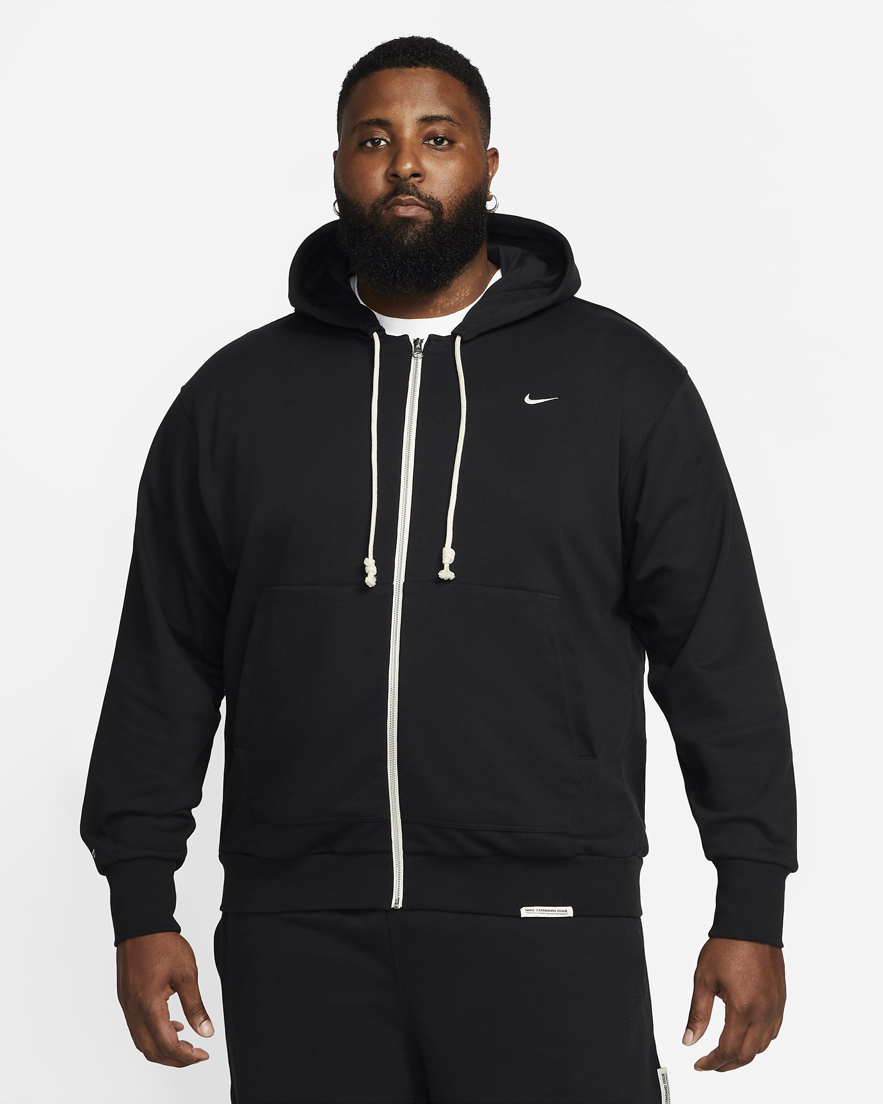 Nike Standard Issue Mens Dri Fit Full Zip Basketball Hoodie 