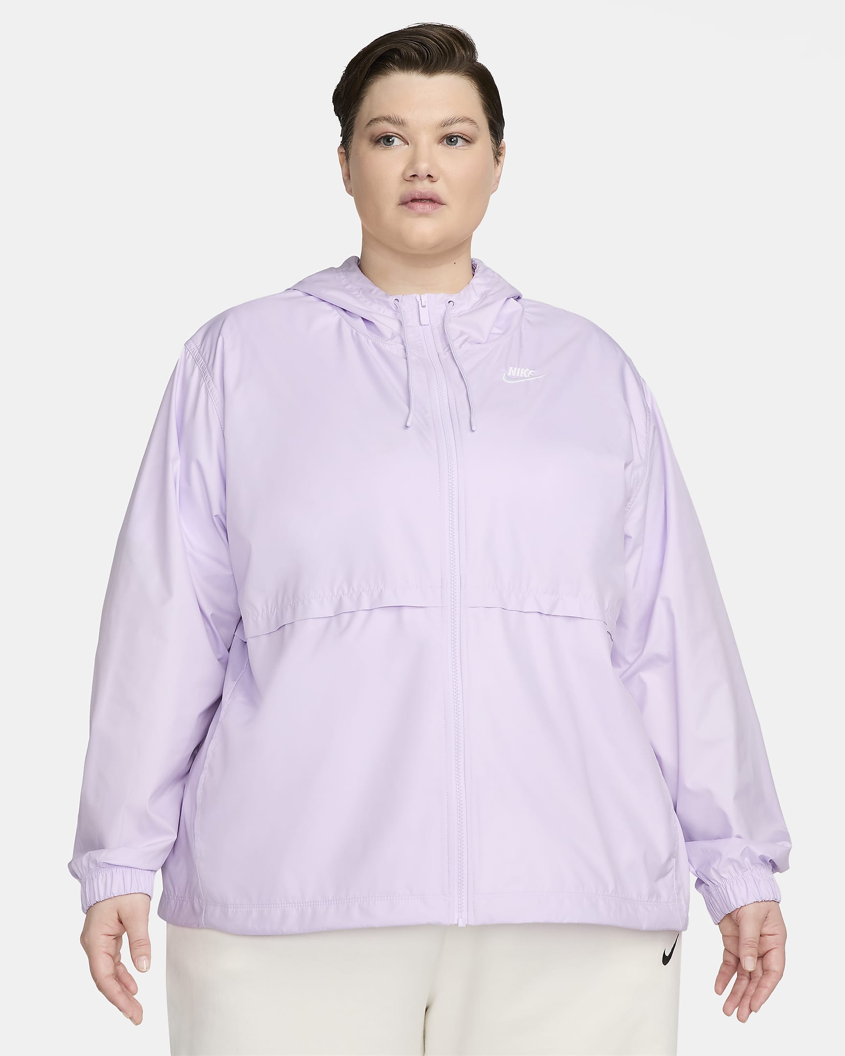 Nike Sportswear Essential Repel Women's Woven Jacket (Plus Size) - Violet Mist/White