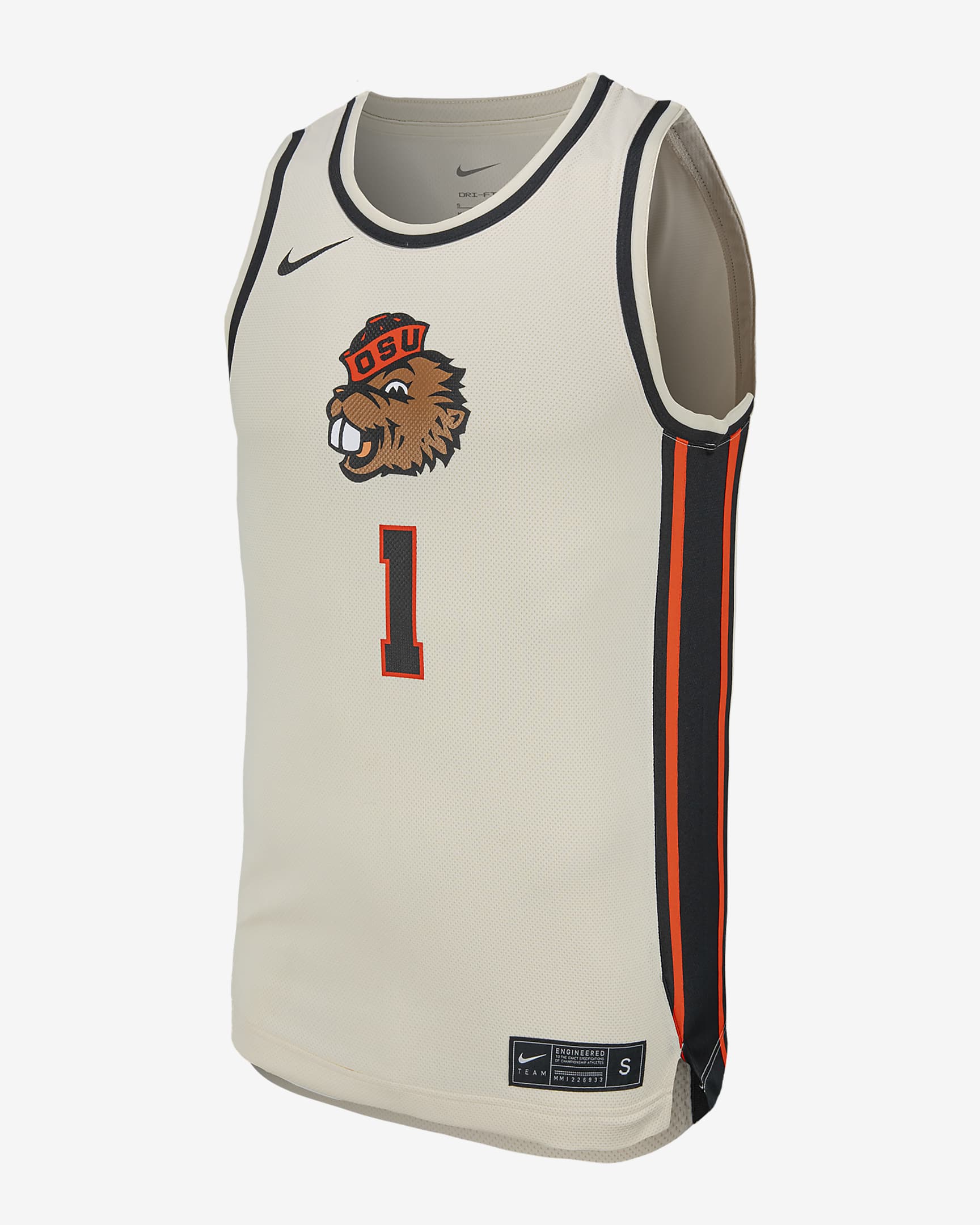 Jersey de básquetbol universitario Nike Replica para hombre Oregon State - Natural