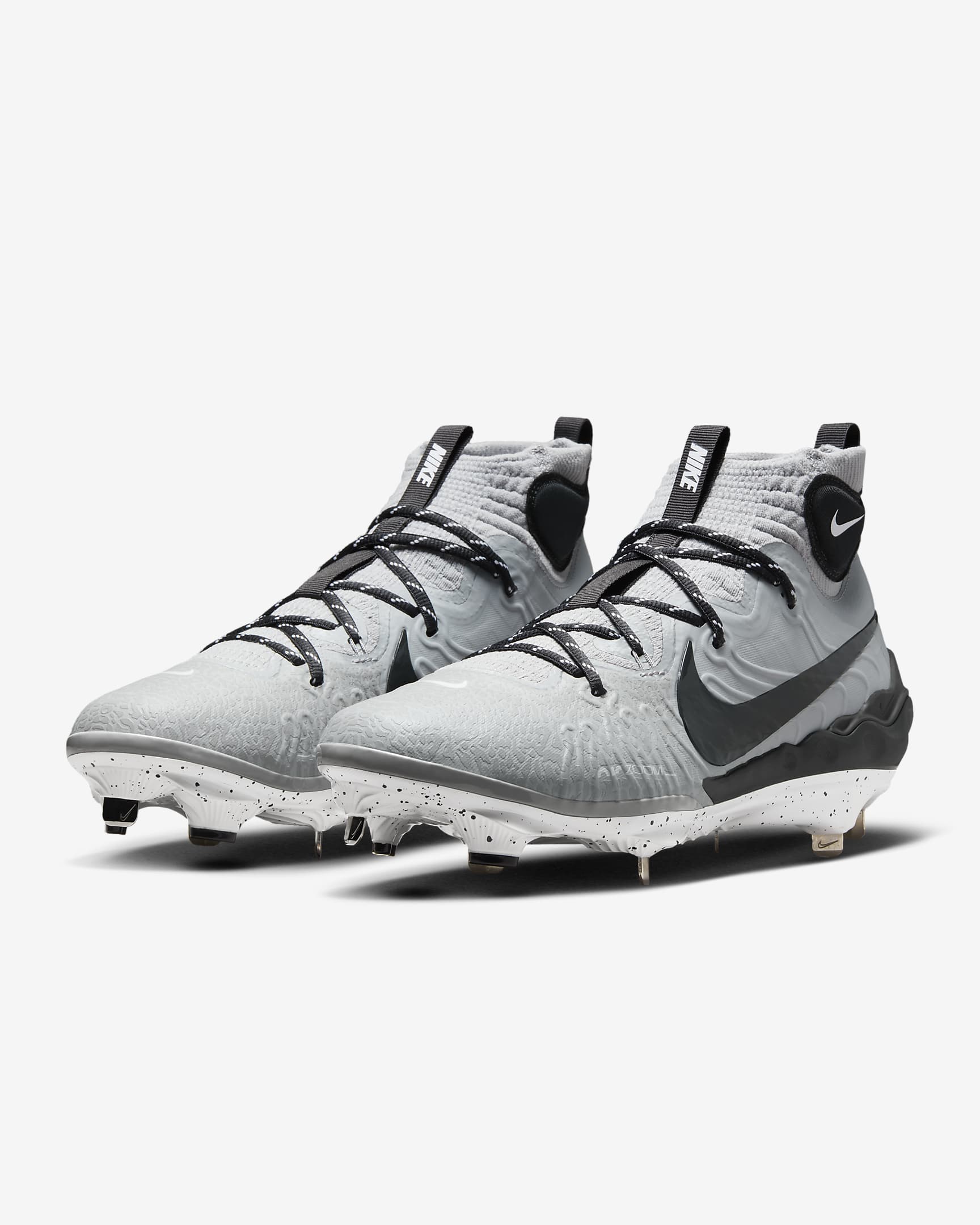 Nike Alpha Huarache NXT Men's Baseball Cleats - Wolf Grey/White/Pure Platinum/Dark Smoke Grey