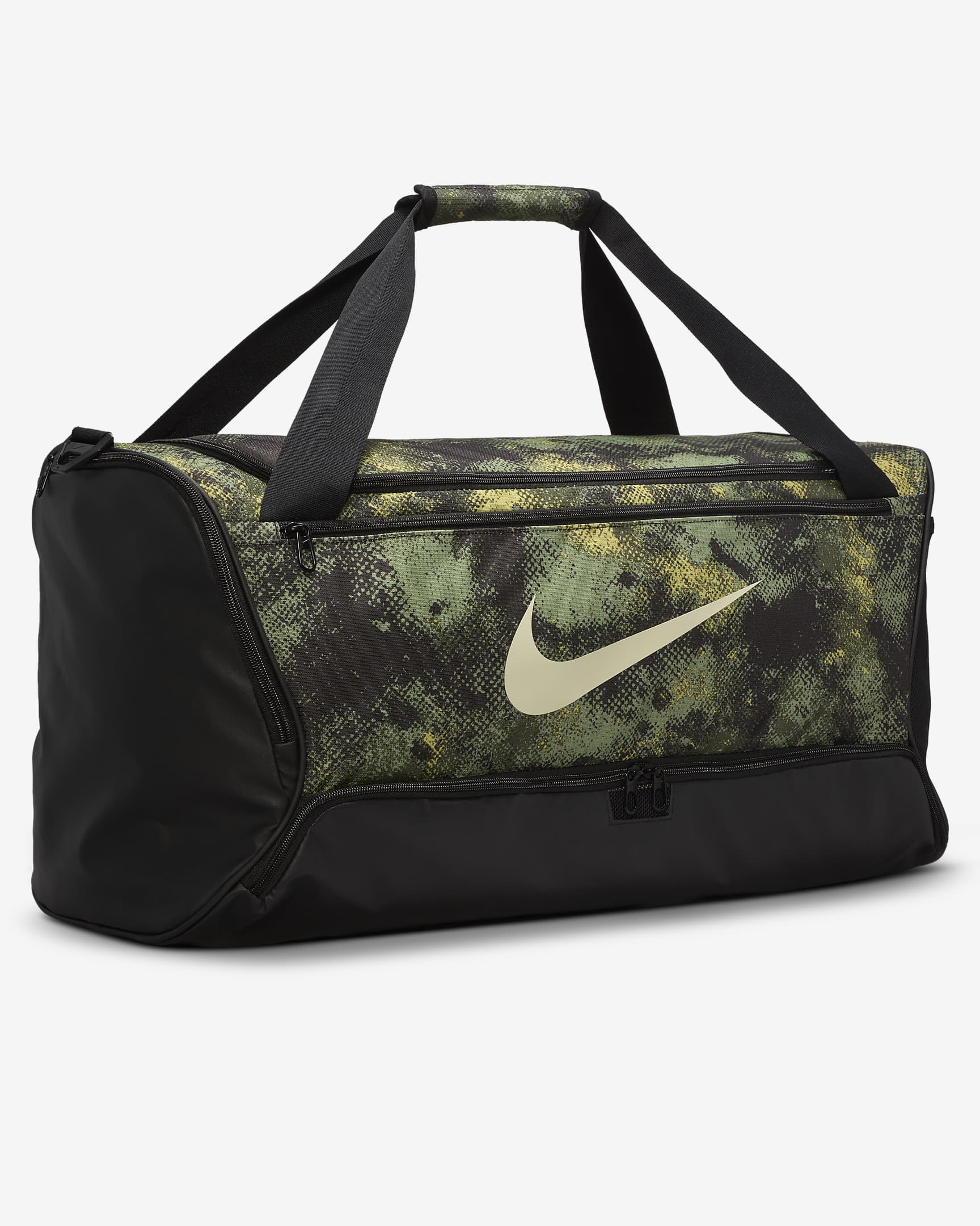 Nike Brasilia edzőtáska (közepes méret, 60 l) - Oil Green/Fekete/Coconut Milk