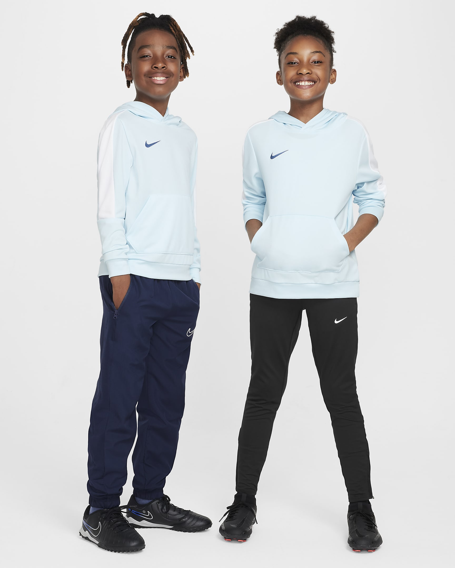 Sweat à capuche de foot Dri-FIT Nike Academy pour ado - Glacier Blue/Blanc/Aegean Storm