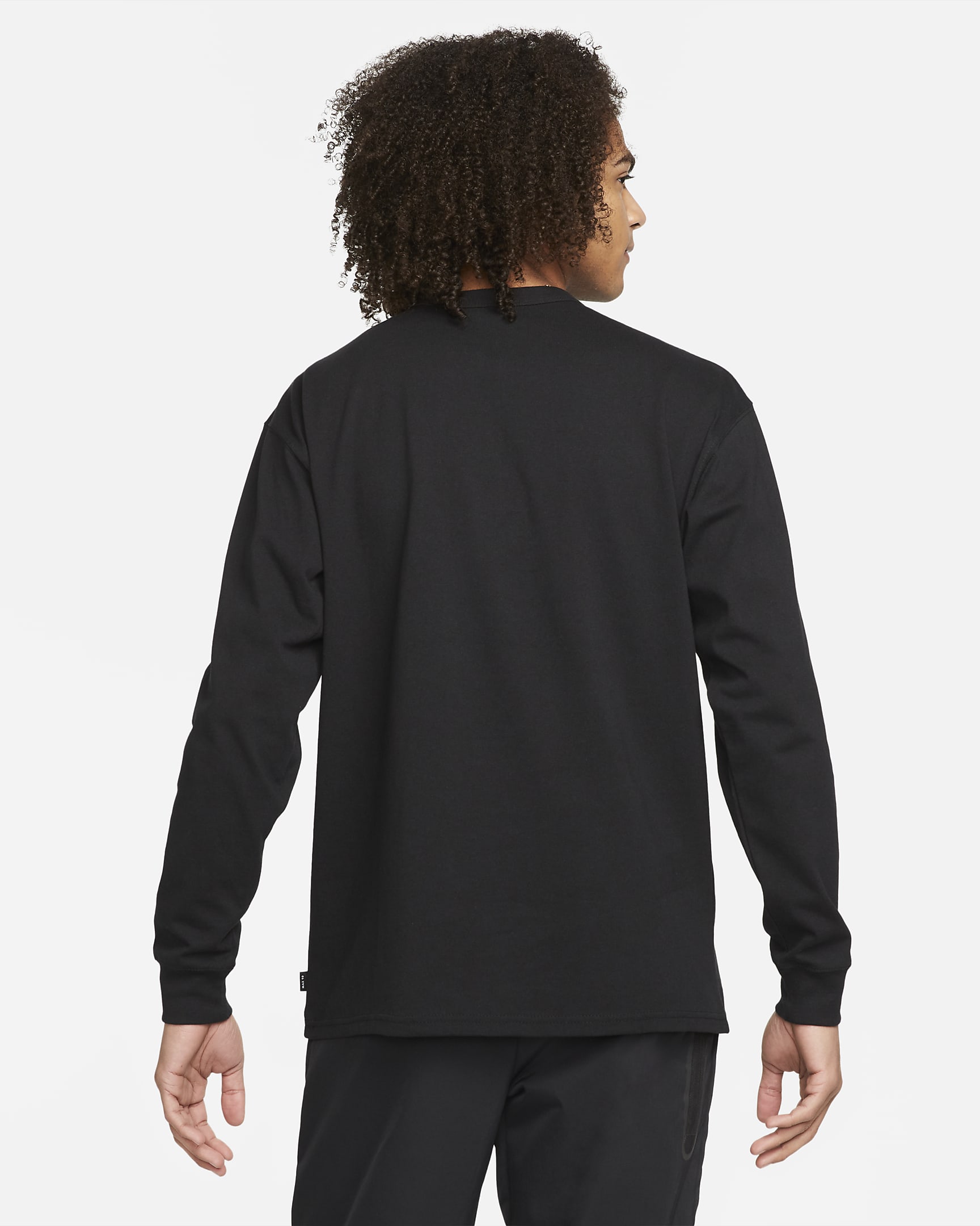 Tee-shirt à manches longues Nike Sportswear Premium Essentials pour Homme - Noir/Noir