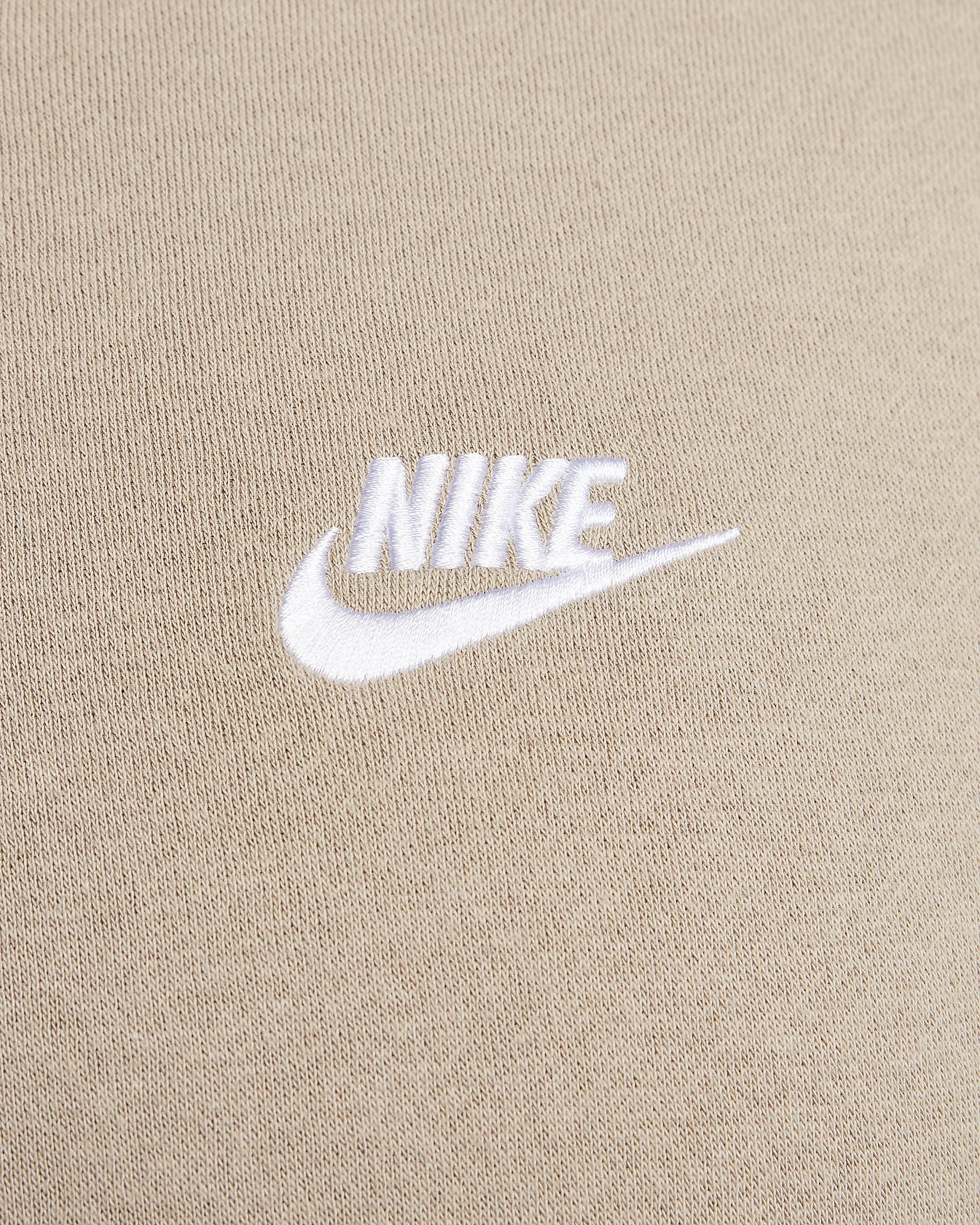 Nike Sportswear Club Fleece Men's Full-Zip Hoodie - Khaki/Khaki/White