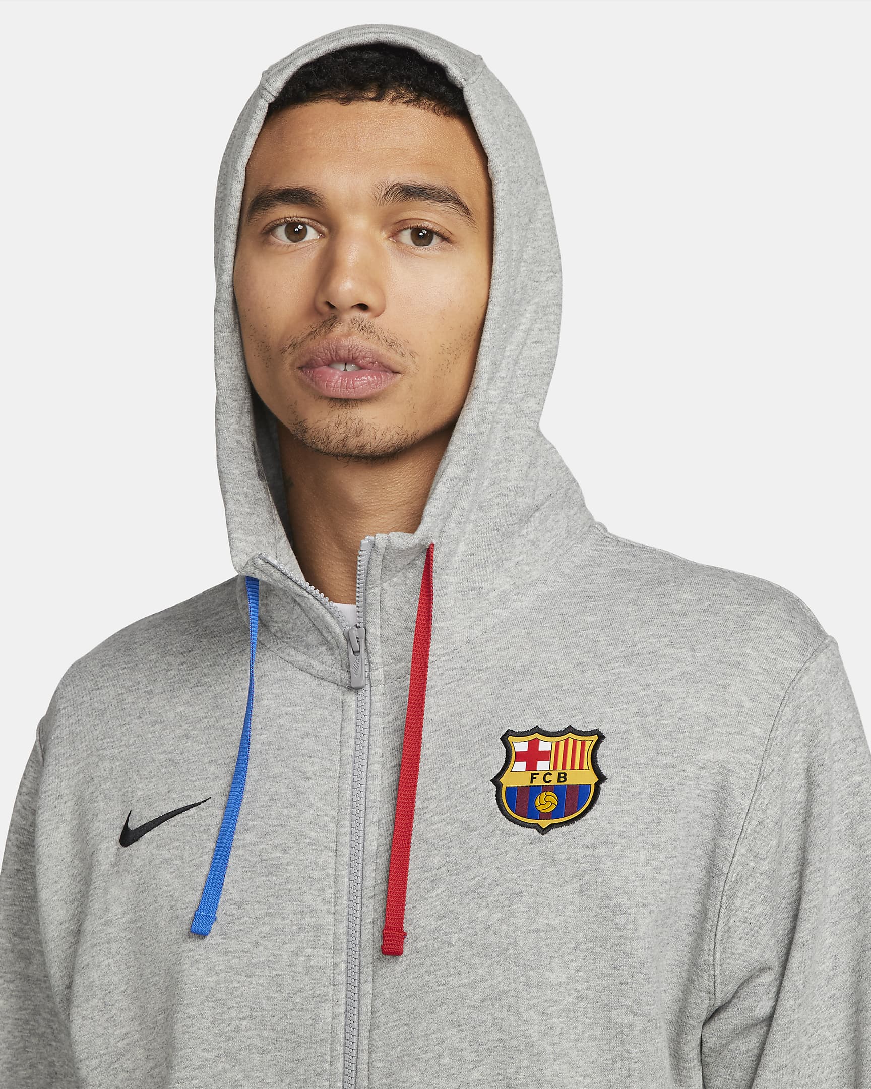 F.C. Barcelona Club Fleece Men's Full-Zip Hoodie. Nike LU