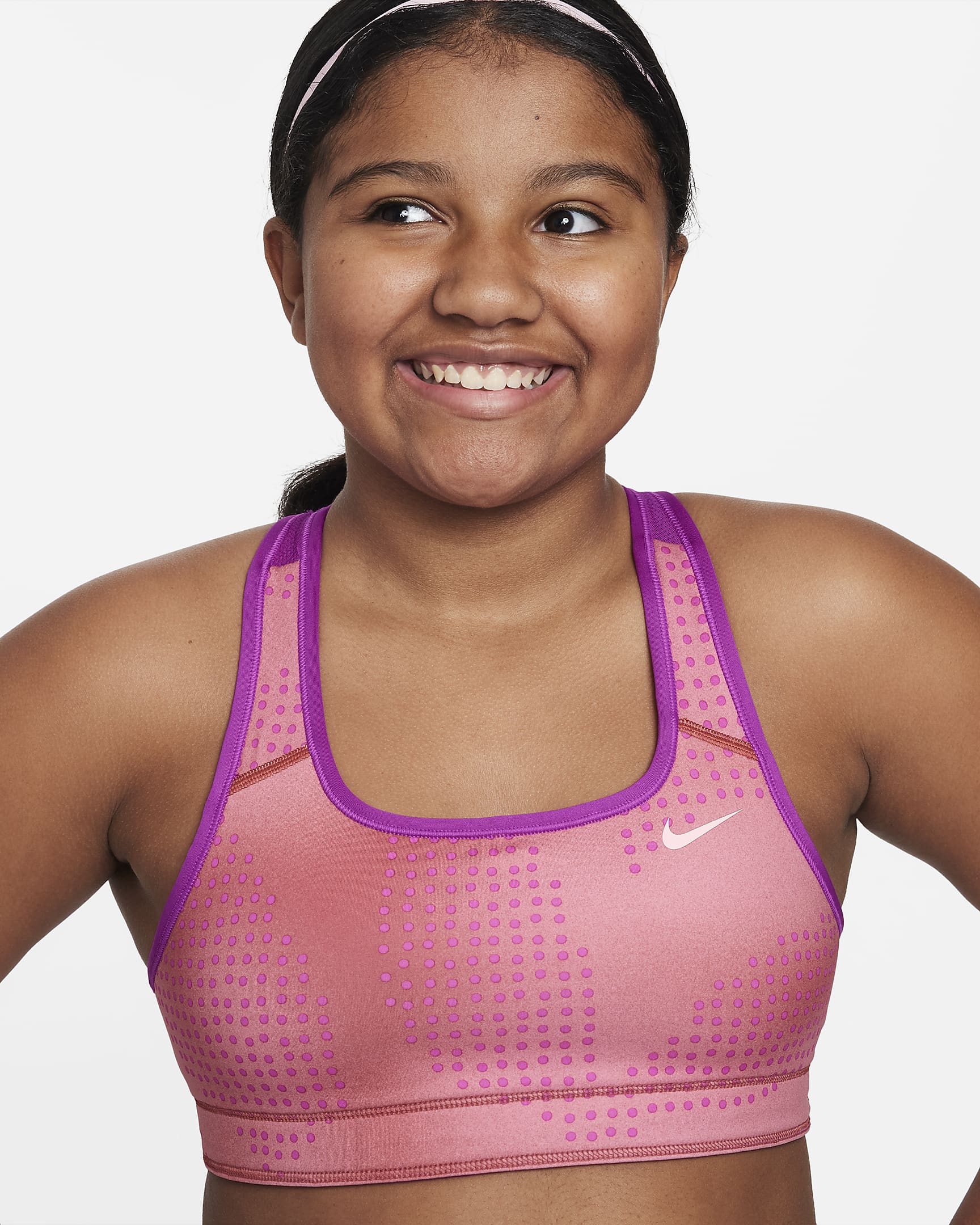 Nike Swoosh Big Kids' (Girls') Reversible Sports Bra (Extended Size