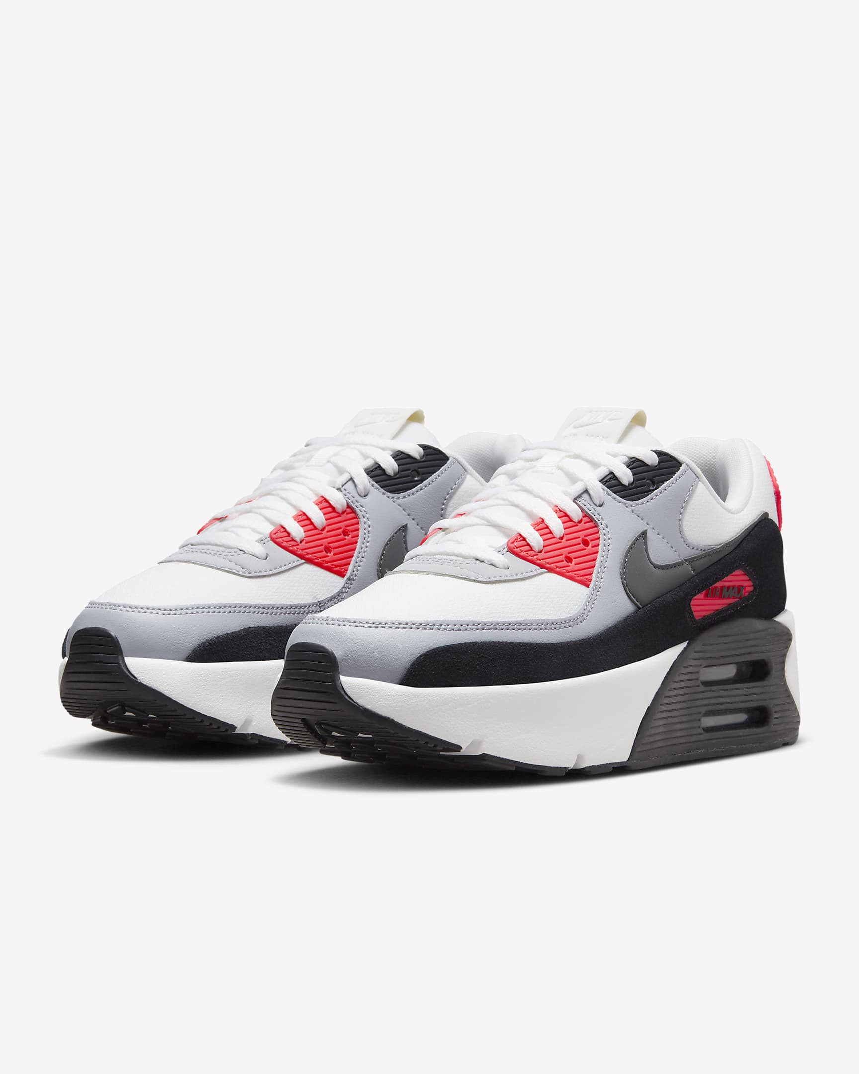 Nike Air Max 90 LV8 Women's Shoes - Summit White/Black/Wolf Grey/Smoke Grey