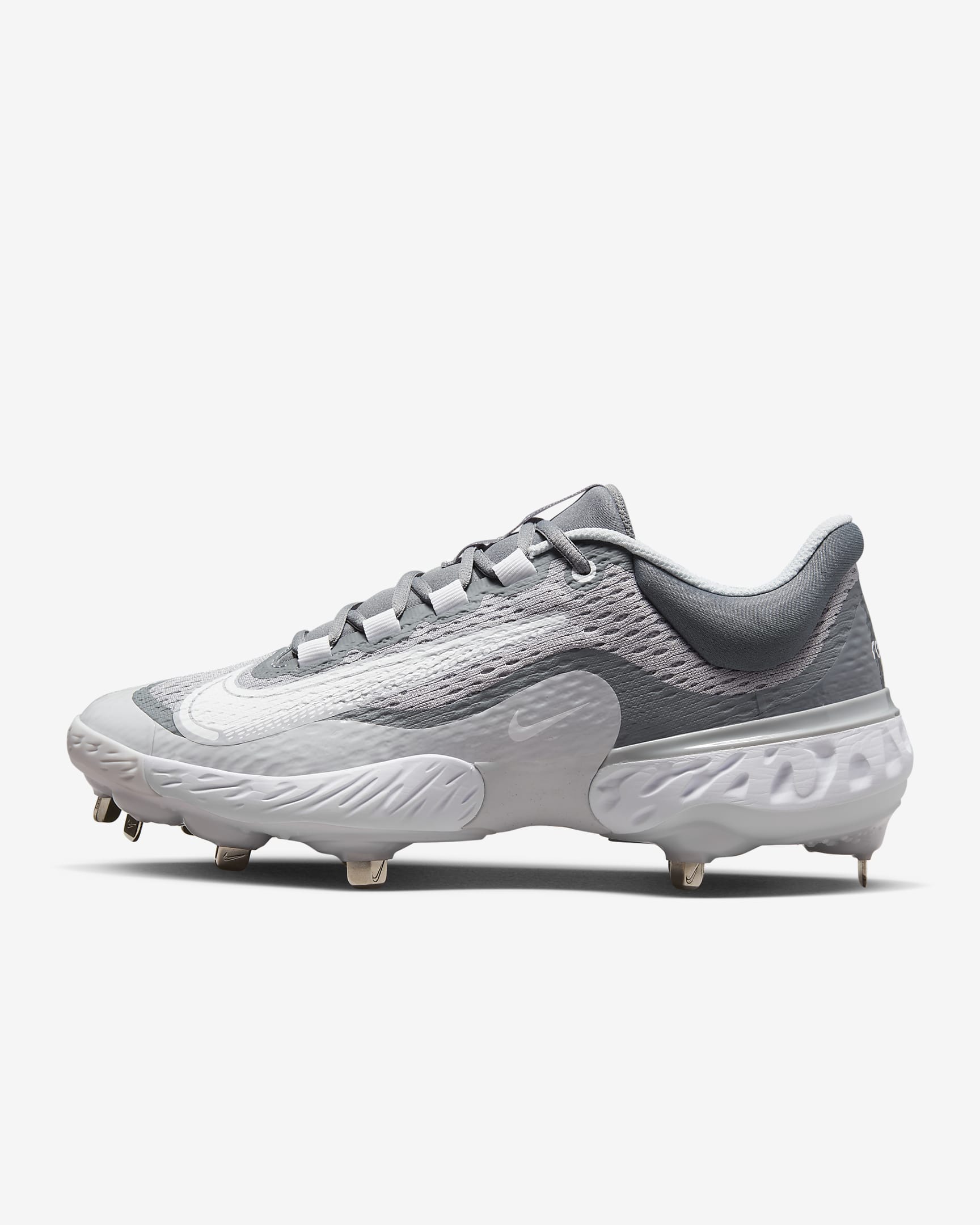 Nike Alpha Huarache Elite 4 Low Men's Baseball Cleats - Wolf Grey/Cool Grey/Pure Platinum/White