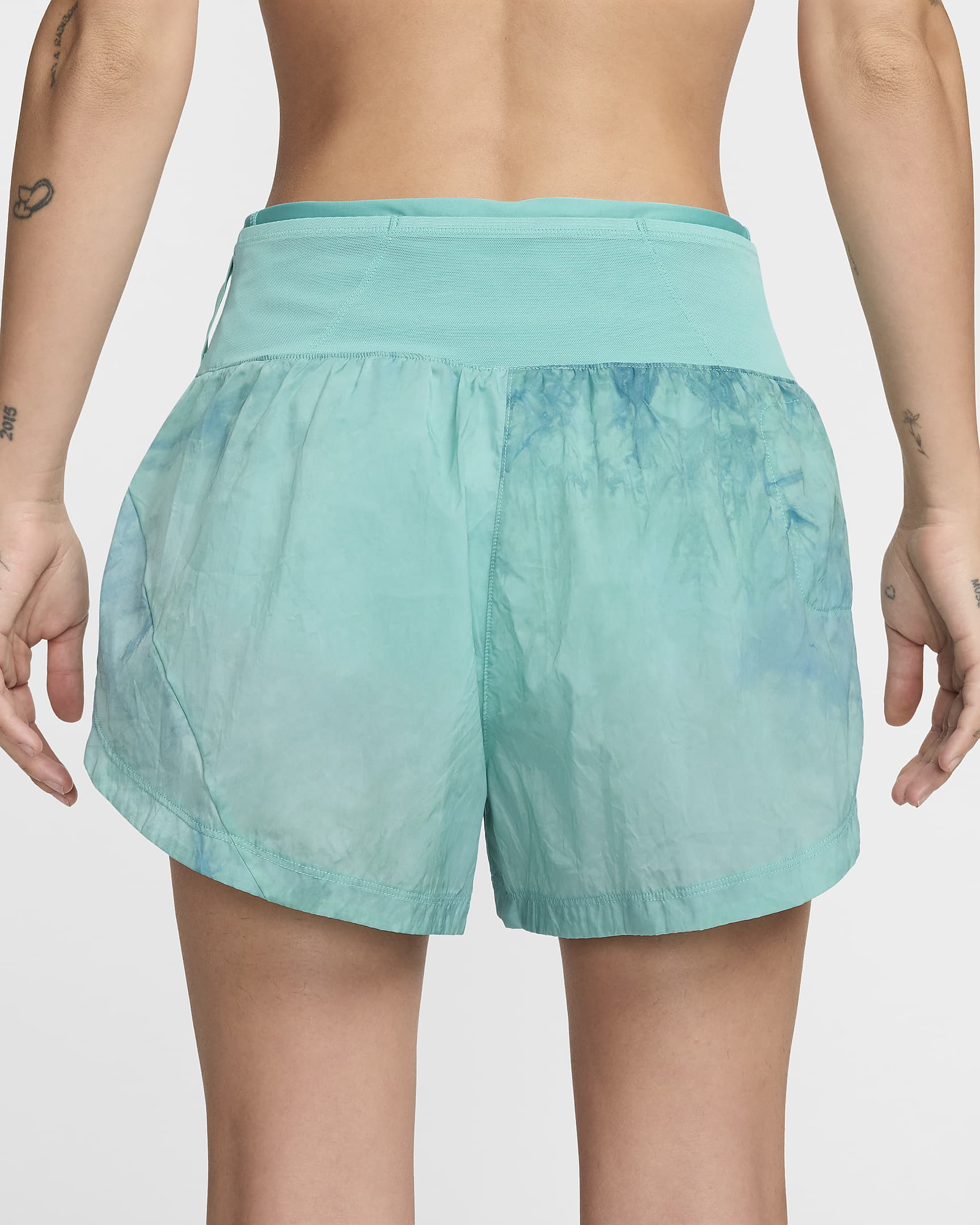 Nike Trail Pantalons curts de running Repel amb eslip incorporat i cintura mitjana de 8 cm - Dona - Green Frost