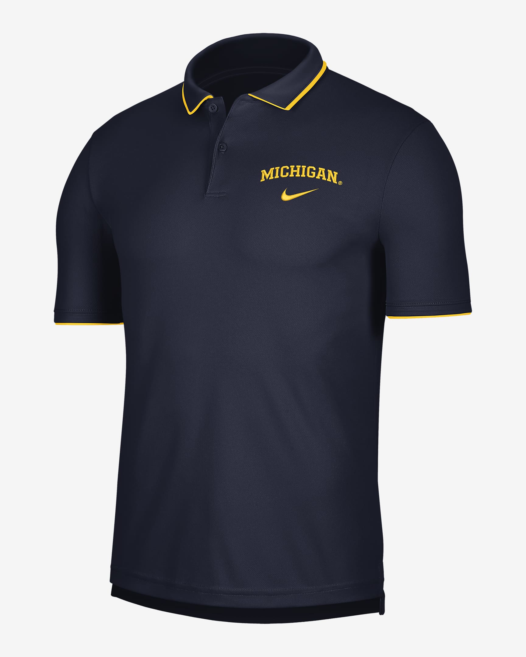 Nike College Dri-FIT (Michigan) Men's Polo - College Navy/Flat Silver
