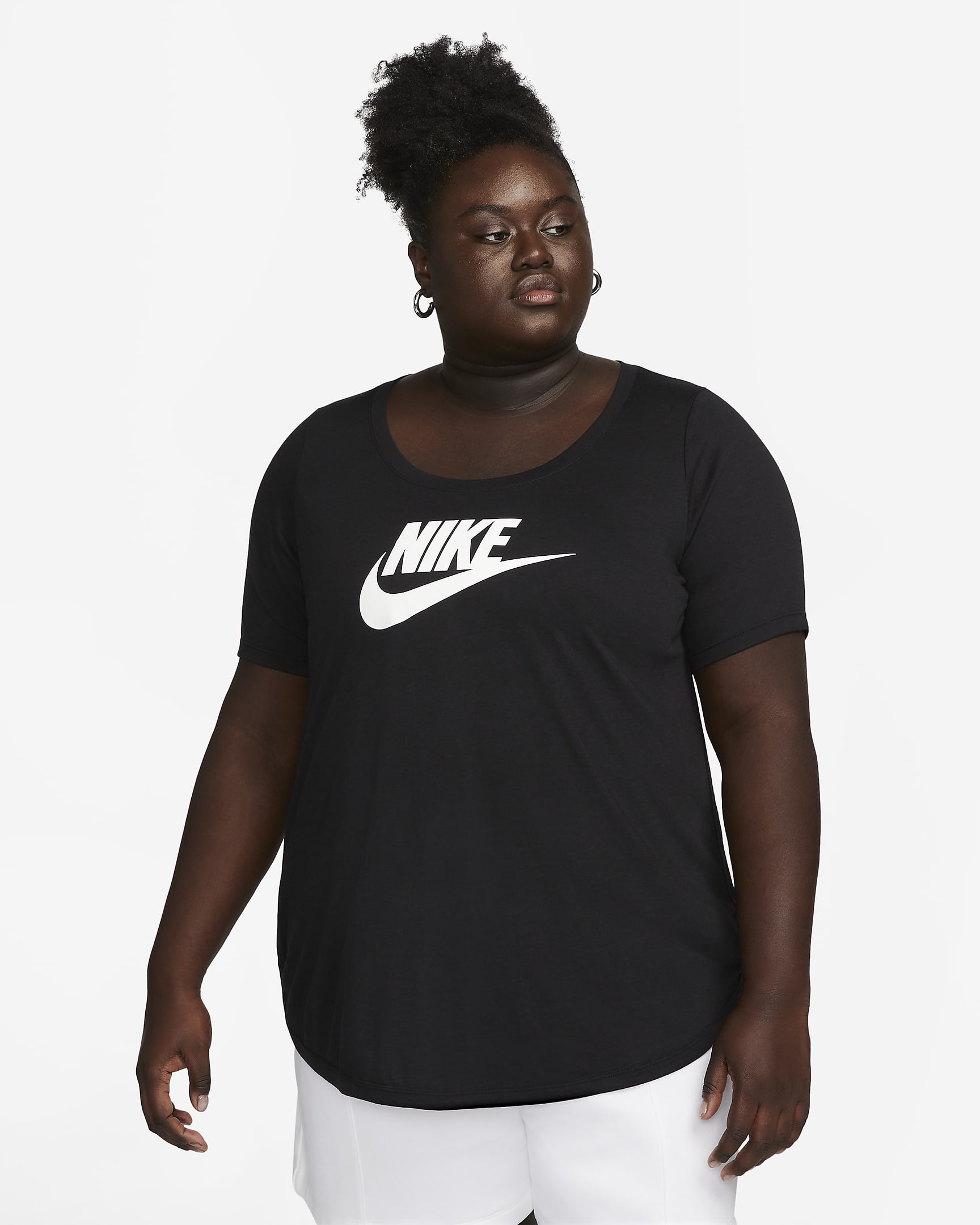 Nike Sportswear Essential Women's Tunic (Plus Size) - Black/White