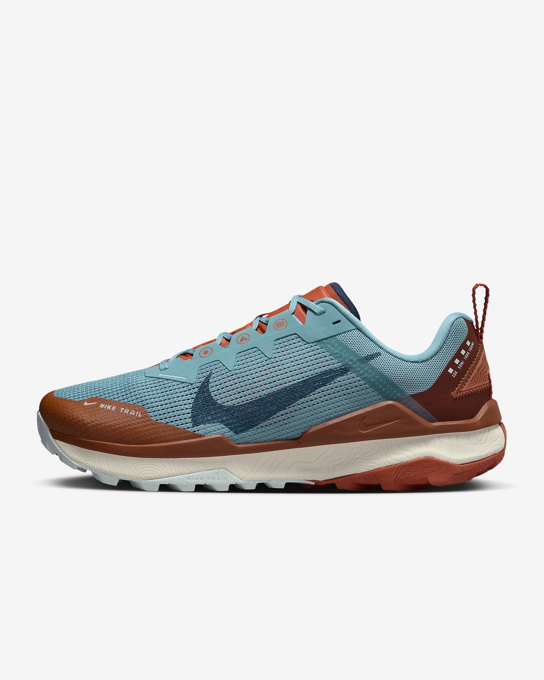 Chaussure de trail Nike Wildhorse 8 pour homme - Denim Turquoise/Dark Russet/Vintage Coral/Midnight Navy