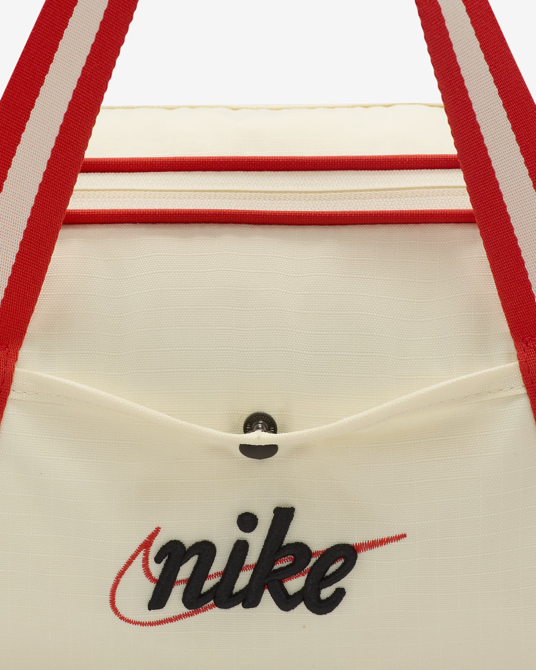 Nike Heritage Retro Duffel Bag (13L) - Coconut Milk/Picante Red/Black