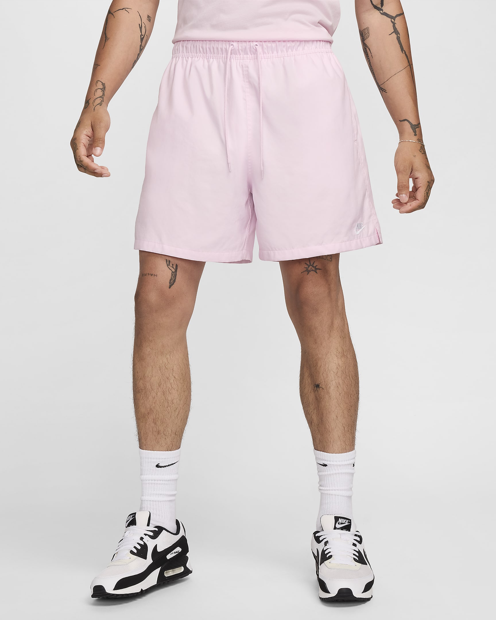 Short Flow tissé Nike Club pour homme - Pink Foam/Blanc