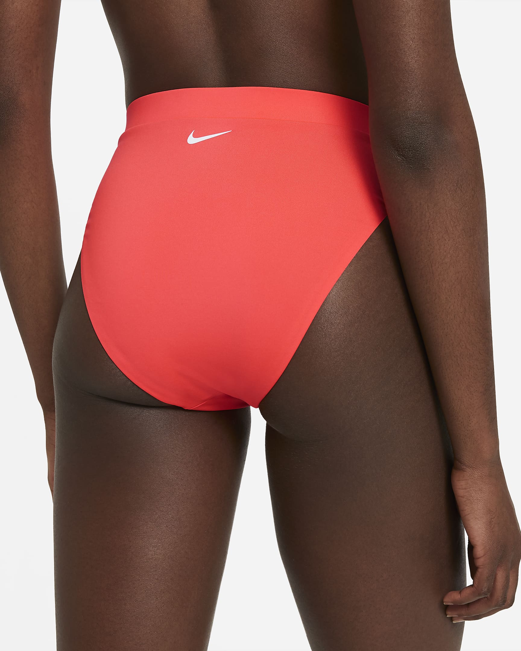 Nike Essential Women's High-Waisted Swimming Bottoms - Bright Crimson/White