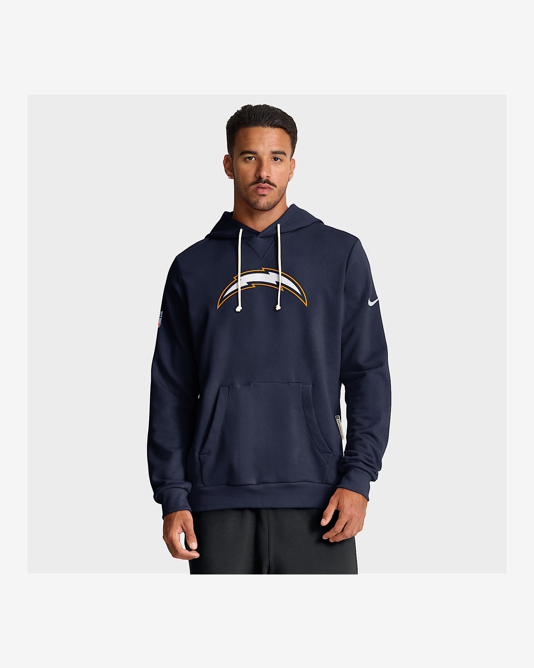 Los Angeles Chargers Alt Offensive Set Play Sideline Men's Nike Dri-FIT NFL Pullover Hoodie - Navy