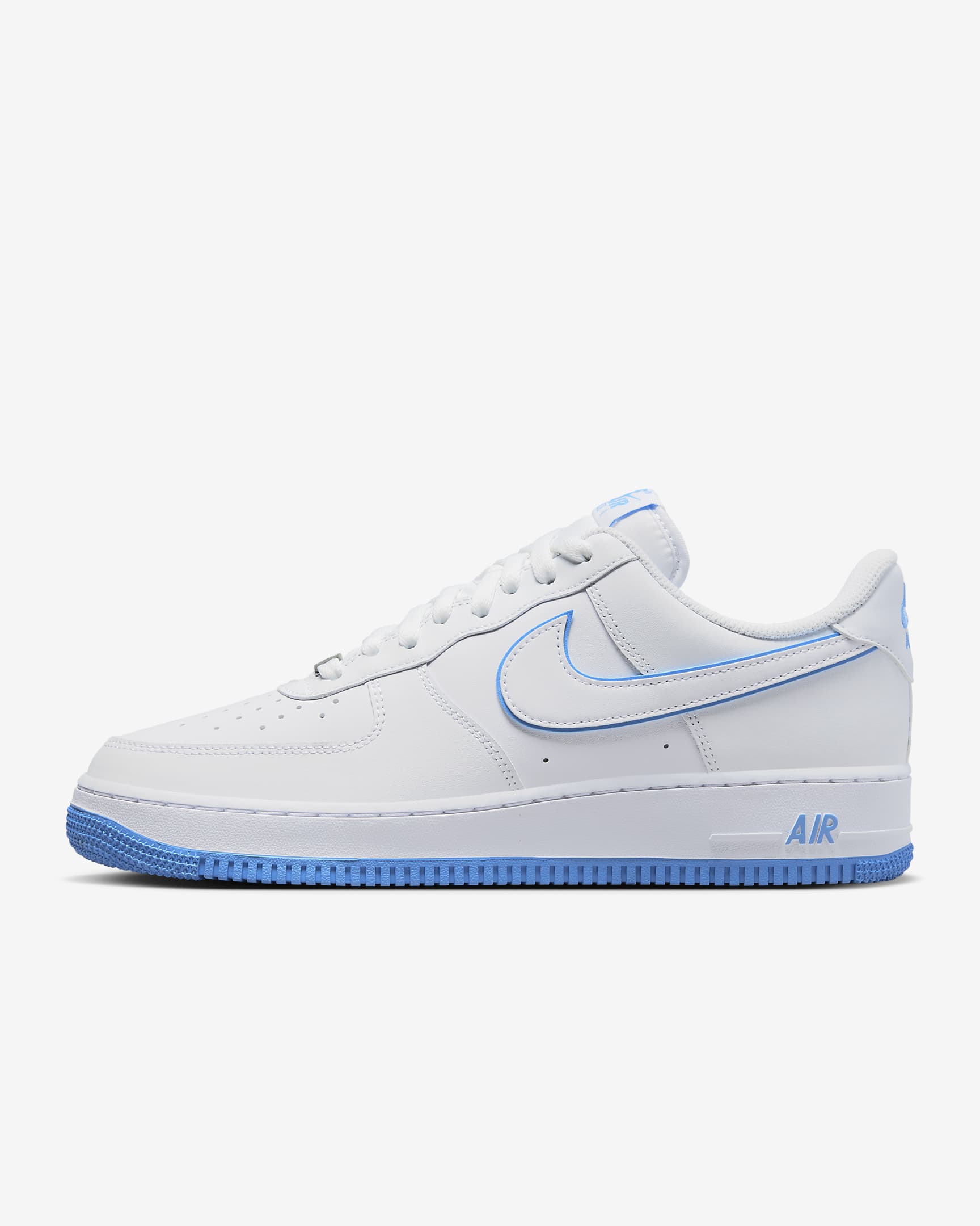 Nike Air Force 1 '07 Men's Shoes - White/White/University Blue