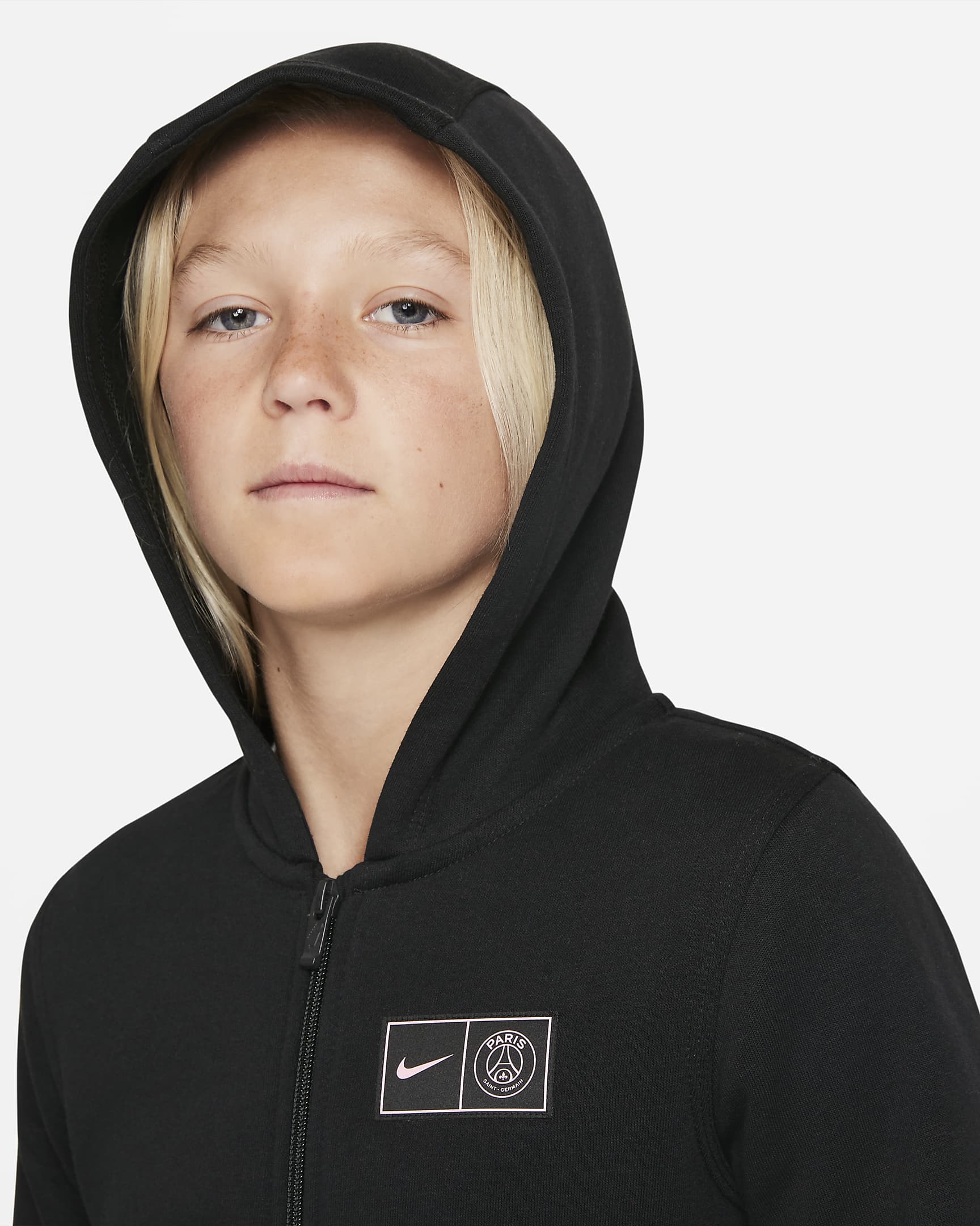 Paris SaintGermain Older Kids' FullZip Fleece Hoodie. Nike HU