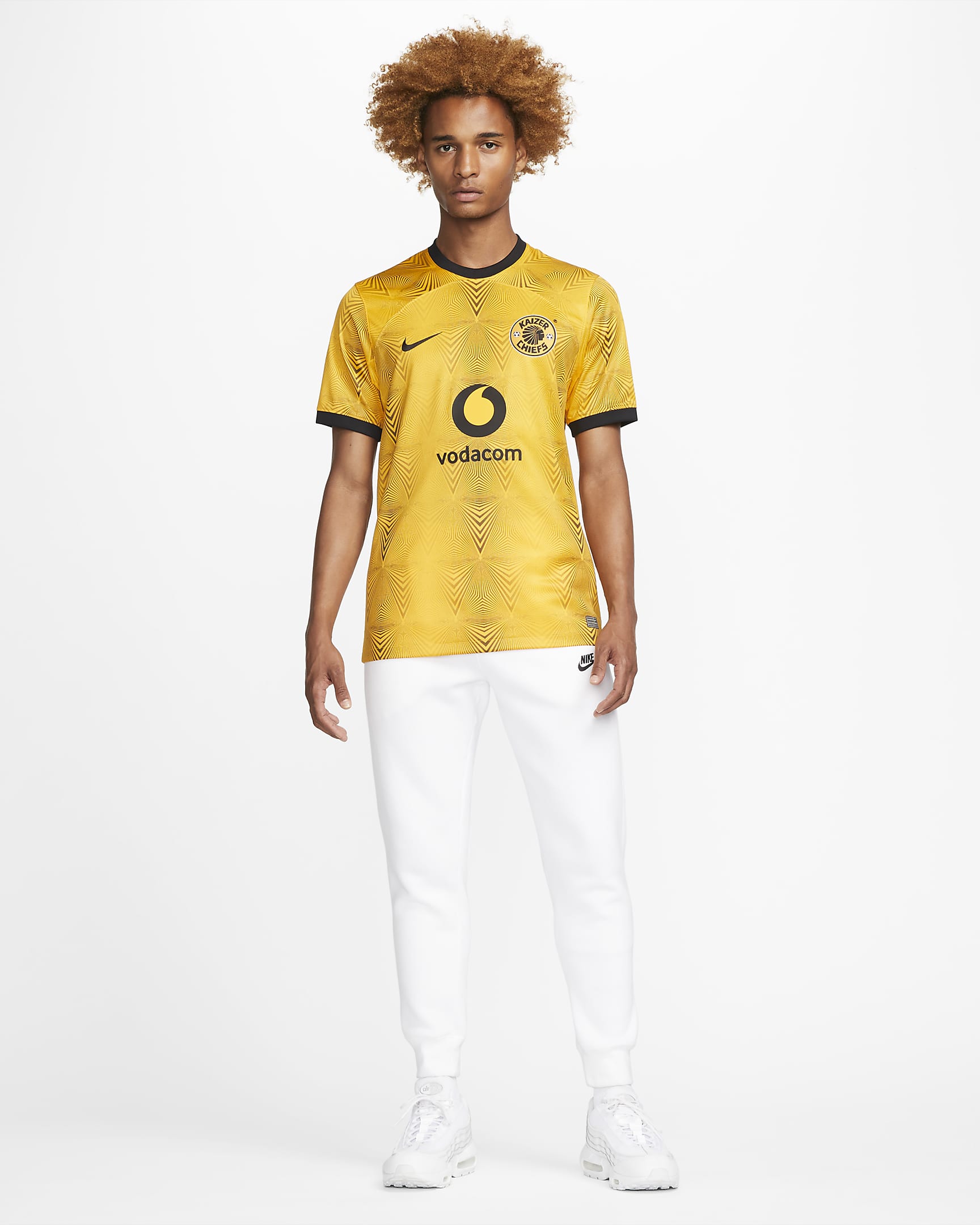 Kaizer Chiefs F.C. 2022/23 Stadyum İç Saha Nike Dri-FIT Erkek Futbol Forması - Taxi/Taxi/Siyah/Siyah