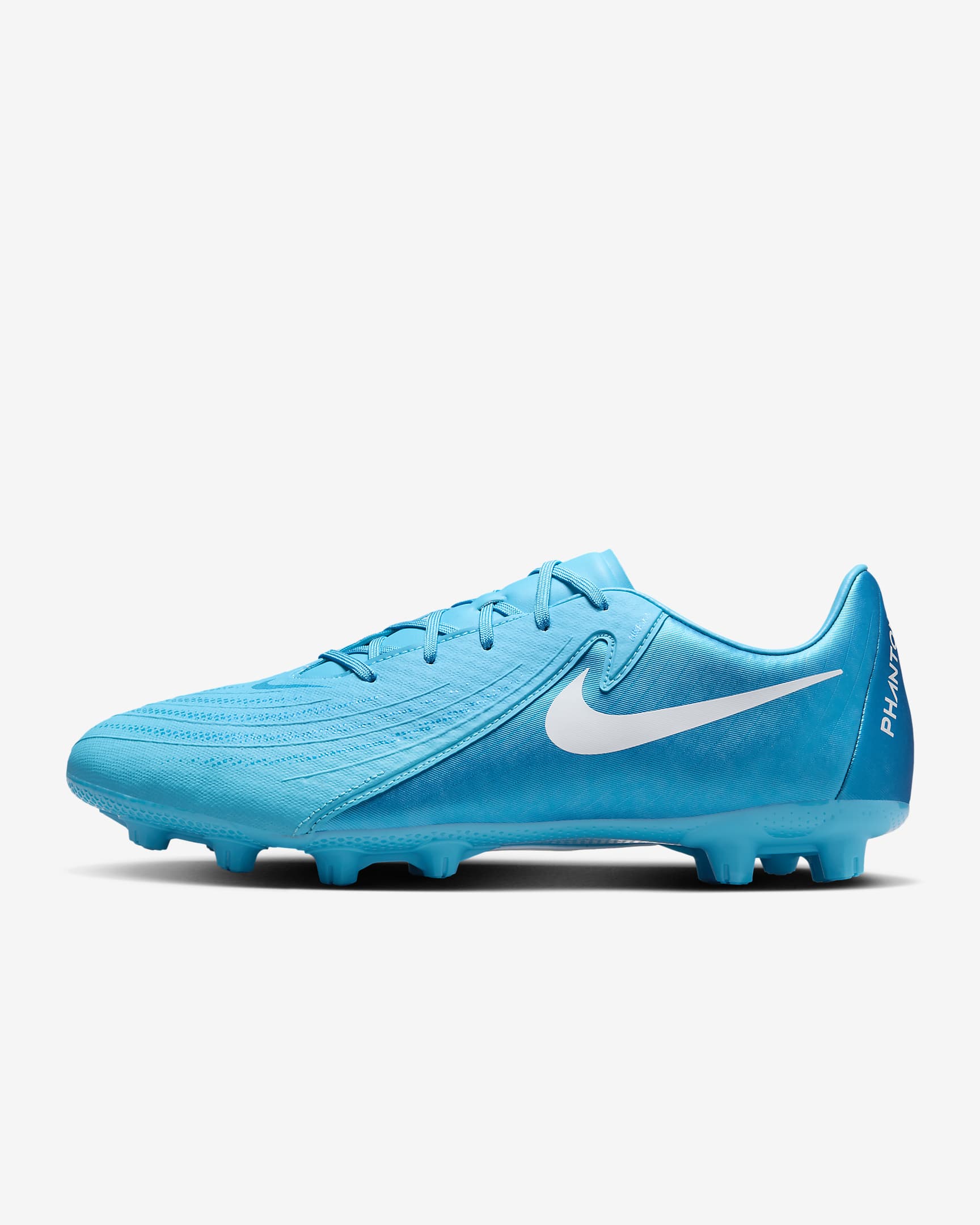 Nike Phantom GX 2 Academy HG Low-Top Soccer Cleats - Blue Fury/White