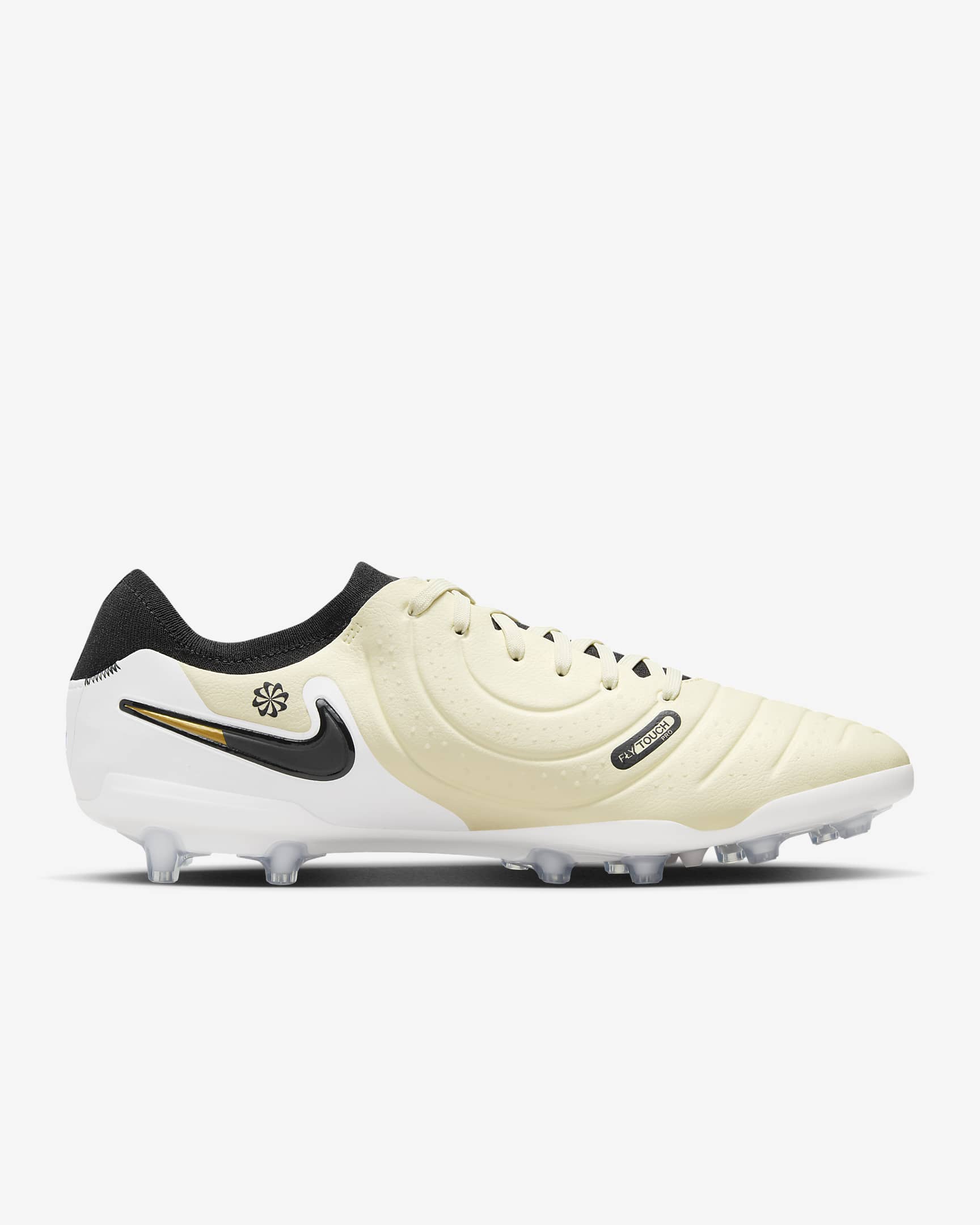 Nike Tiempo Legend 10 Pro Artificial-Grass Low-Top Soccer Cleats - Lemonade/Metallic Gold Coin/Black